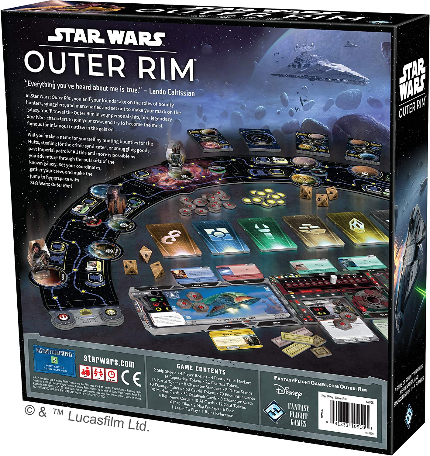 Fantasy Flight Games FFGSW06 Star Wars Outer Rim Board Game image number 3