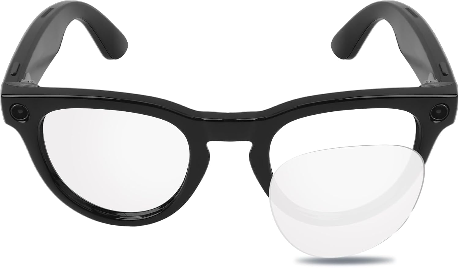 Glintbay Replacement Lenses Compatible with Ray-Ban Meta Lenses RW4009F Clear 51Mm Low Bridge Headliner Classic Upgrade Accessories image number 2