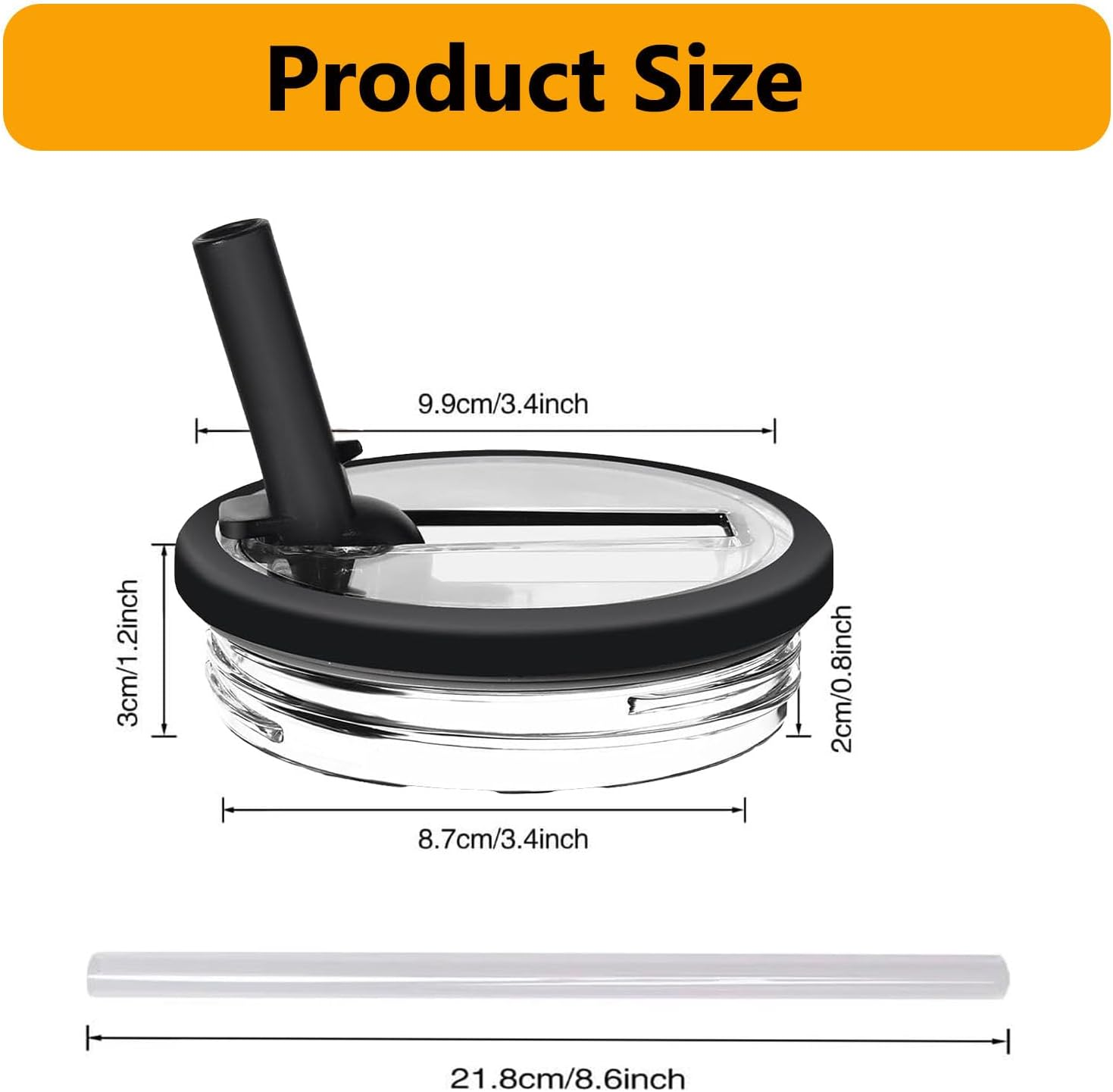 2 Pack 40 OZ Tumbler Flip Straw Lid Replacement Fit for Stanley Quencher, Leak Proof Reusable Tumbler Cover for Stanley Cup, Travel Spill Proof and Splash Resistant Cup Tumbler Lids Accessories