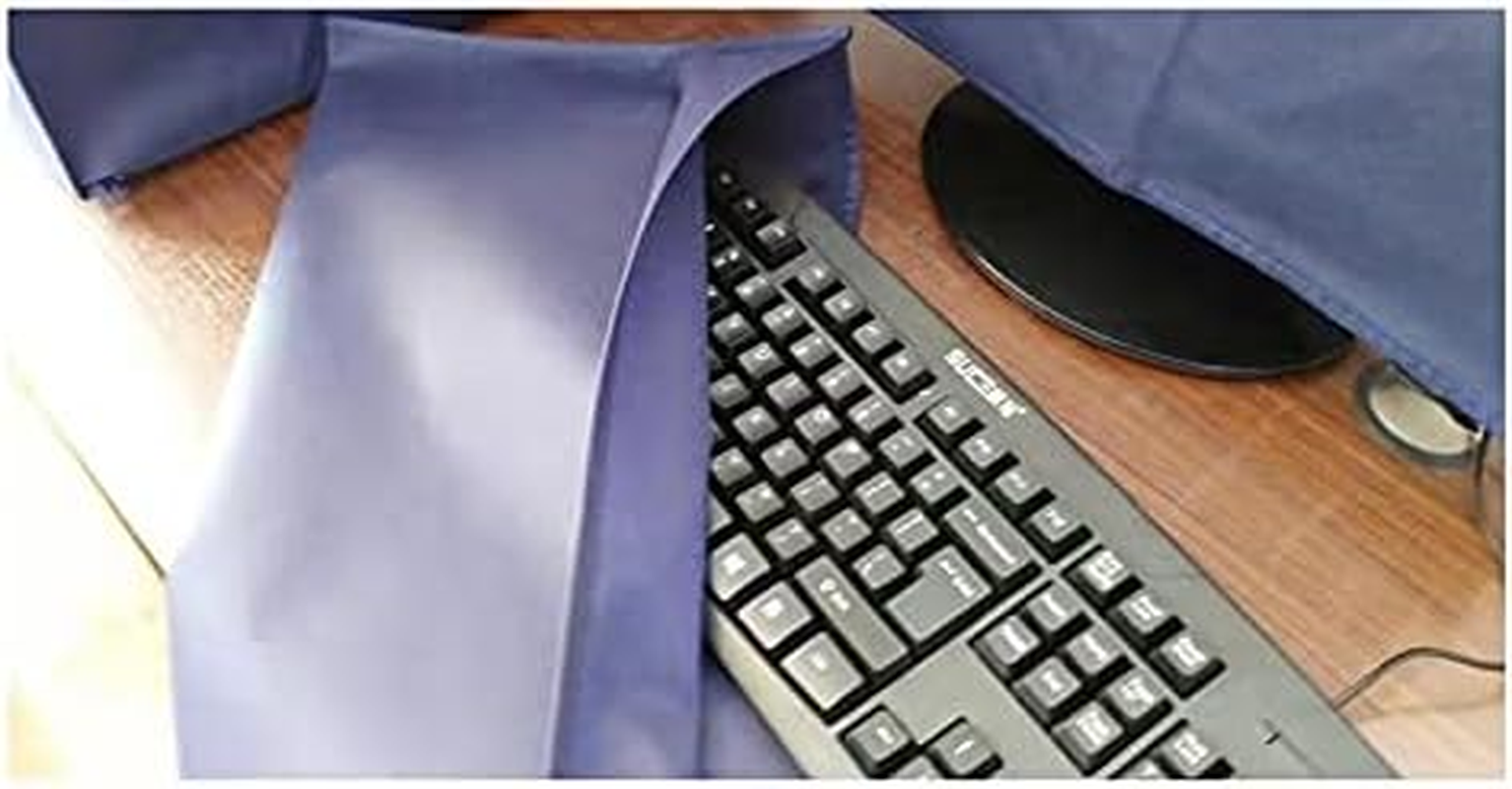 ALHBEJT 3-Piece Dust-Proof Computer Cover Set - Monitor, Keyboard, Tower Protection (29'' Monitor, Blue) image number 1