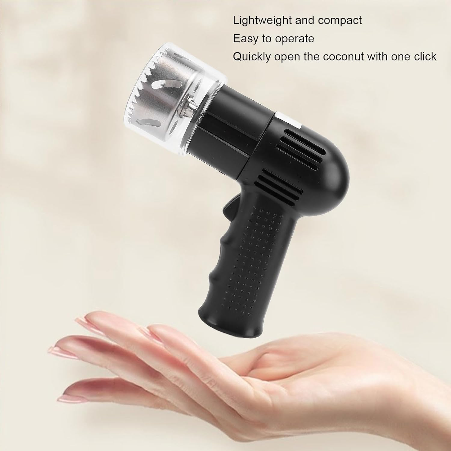 Bewinner Electric Coconut Opener Tool, Automatic Coconut Opener Machine, Cordless Coconut Opening Machine, Portable Coconut Shell Opener, Coconut Shredder Tool Coconut Hole image number 2