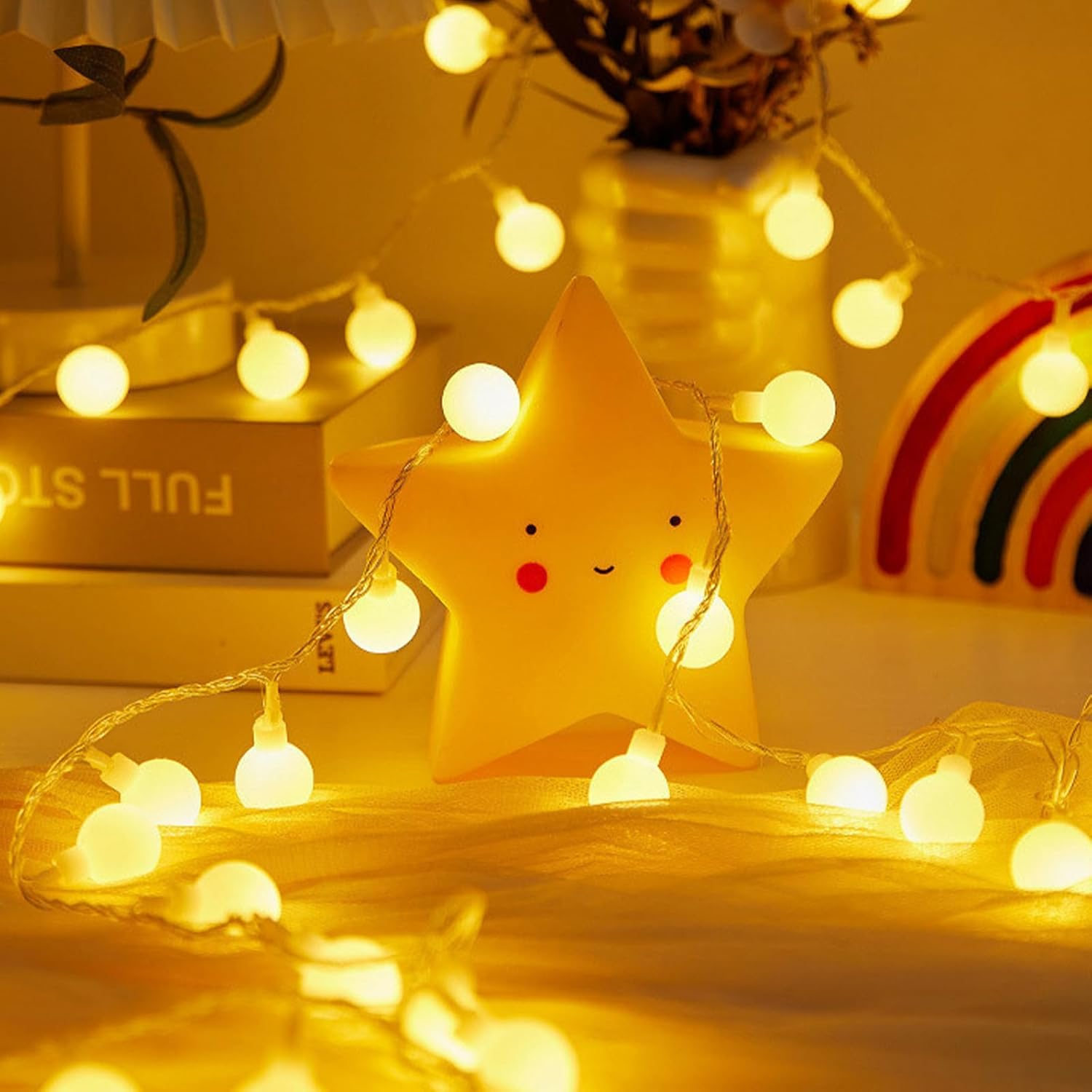 LED Fairy Lights, Warm White, USB Powered, Globe Balls Design, Decorative Lighting for Indoor, Party, Wedding, Christmas (Warm White, 10 M, 80 LED) image number 5