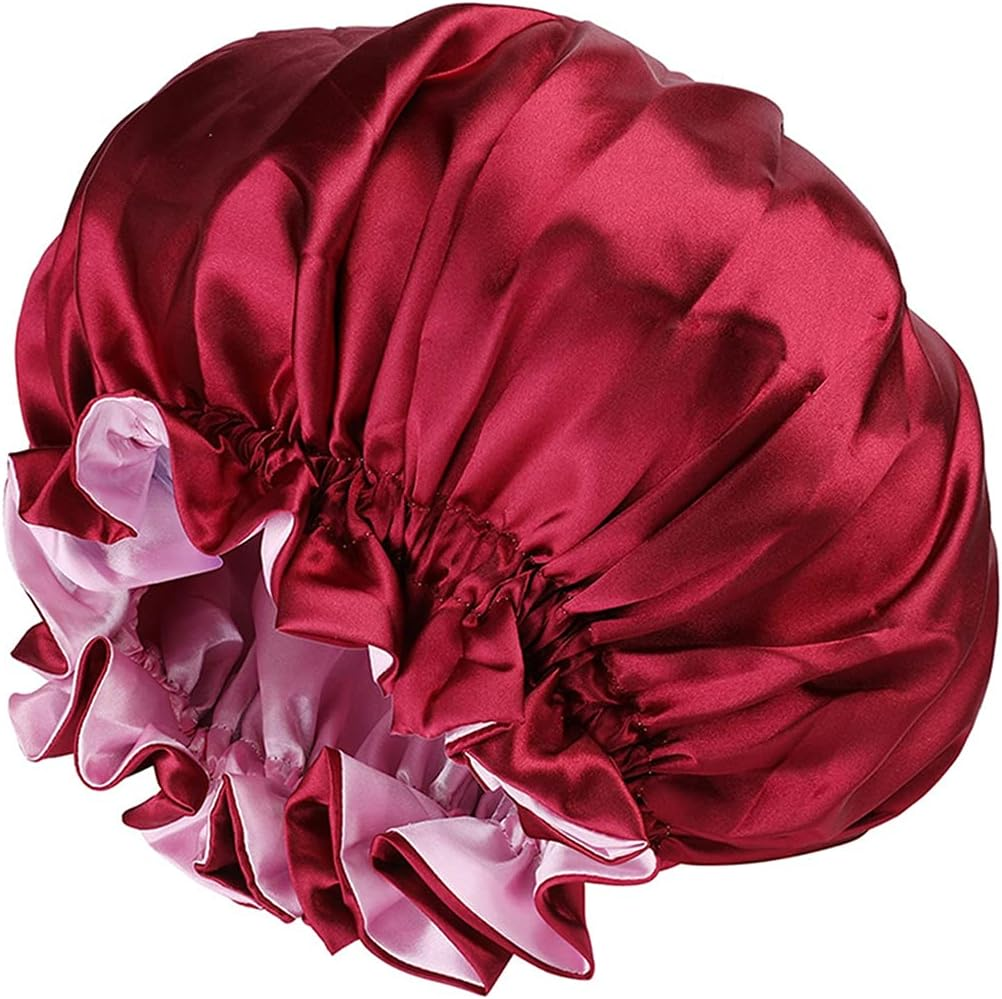 Licogel Elegant Makeup Sports Outdoor Sleeping Head Cover Elastic Unisex Soft Shower Cap Hair Loss Hat Night Sleep Cap image number 1