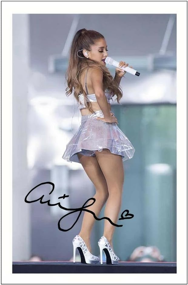 Ariana Grande Signed 12X8 Inch Photo Print Pre Printed Signature Autograph Gift