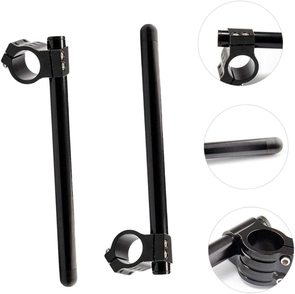 Anneome Cnc Aluminum Alloy Motorcycle Clip on Handlebar Fork Clamp 41Mm Black Pair Universal Racing Street Bike Accessories image number 6