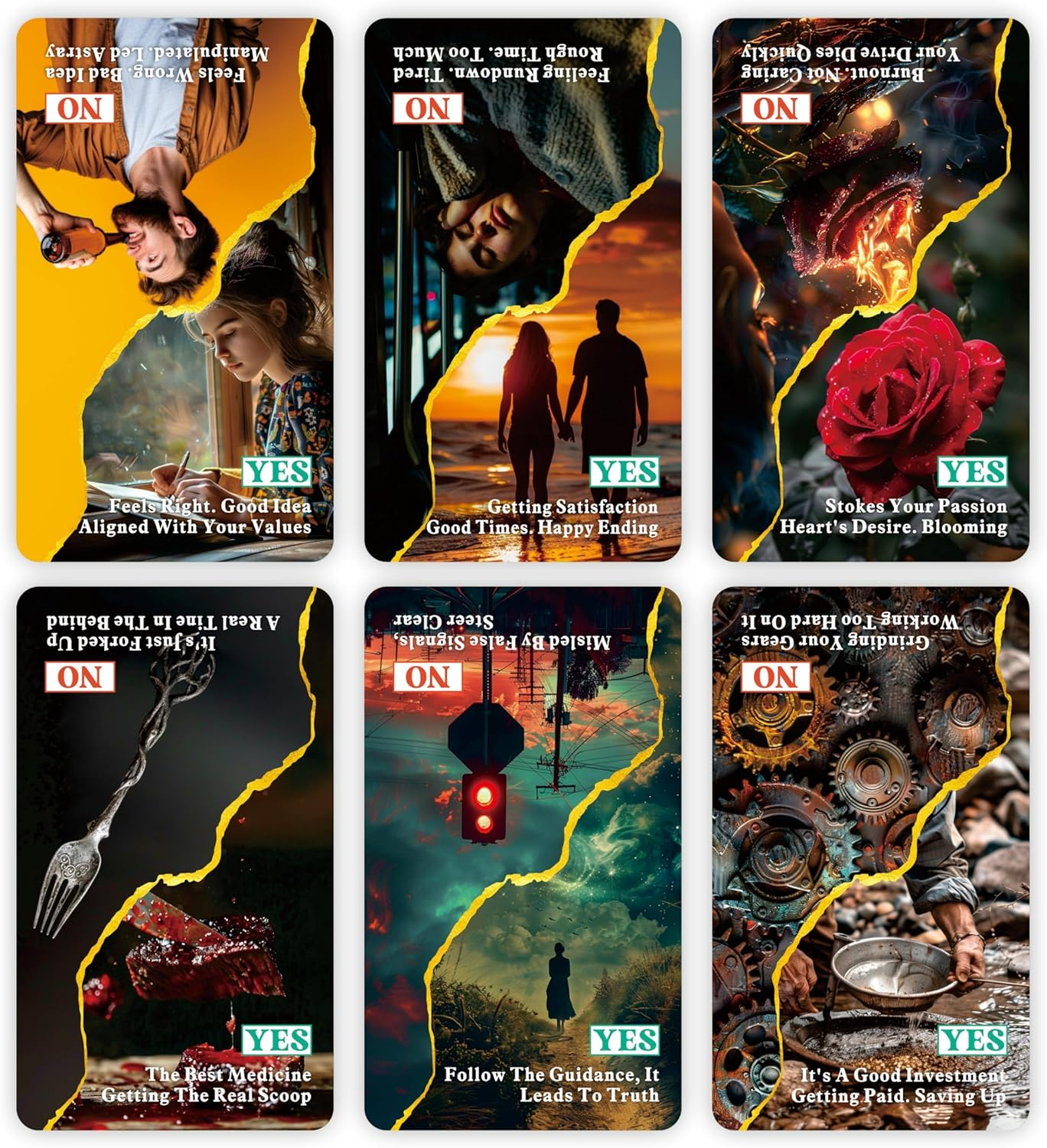 Yes or No Oracle Cards, Clarifying Life Situations Oracle Deck, Oracle Cards for Beginners, Simplify Your Decisions Instantly image number 1