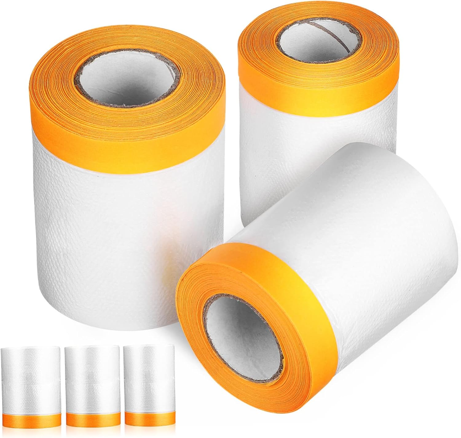 BESPORTBLE 6Rolls Self-Adhesive Masking Film Covering for Automotive Painting Furniture Masking Paper Tape Films for Dust Protection