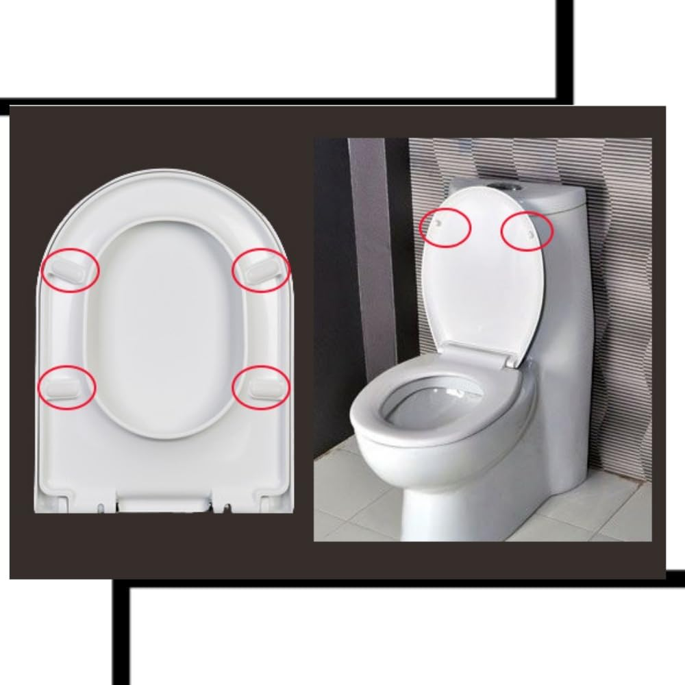 20 Pcs Toilet WC Seat Buffers Universal Toilet Bumper Cushioning Pads Toilet Seat Bumper Noise Dampening Bumpers Gasket Toilet Seat Buffer Set (White) image number 4