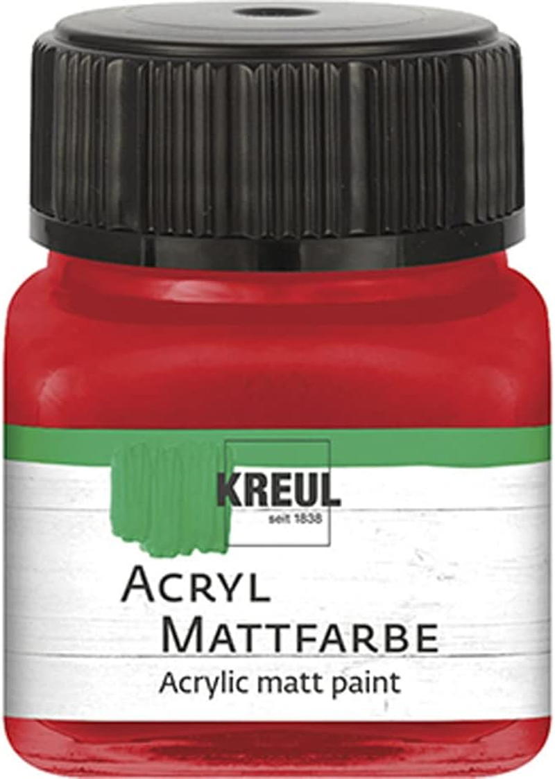 Kreul Acrylic Matt Paint, Creamy Opaque, Quick-Drying Water-Based, Suitable for Many Different Surfaces, in 50 Ml Glass, Silver