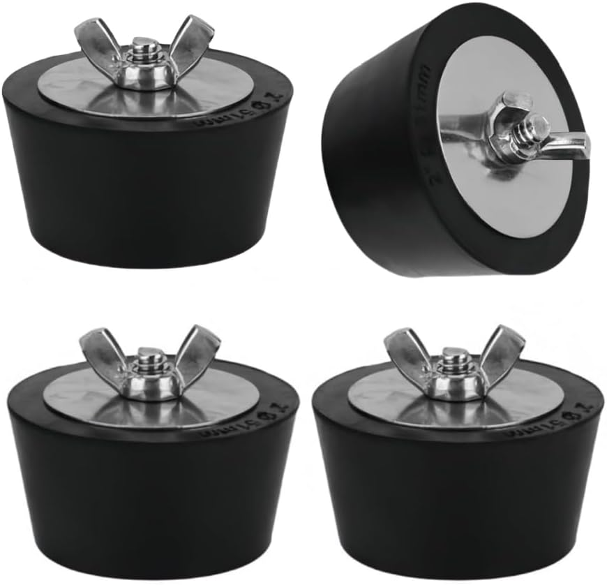 Ljxyloog 4 Pcs Rubber Expansion Winterizing Plug,Swimming Pool Rubber Plug,For Anti-Freezing of Swimming Pool Pipes,Winter for Kitchens,Bathrooms
