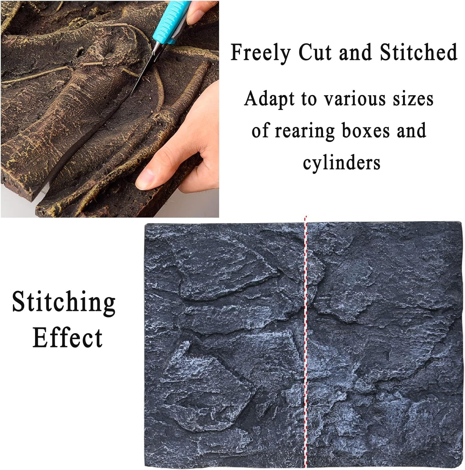 Hamiledyi Rock Terrarium Background Reptile Tank Backgrounds Snake Habitat Decoration Leopard Gecko 3D Wall Backdrop Aquarium D&eacute;cor Backgrounds for Lizards Bearded Dragons Tortoises Tree Frogs