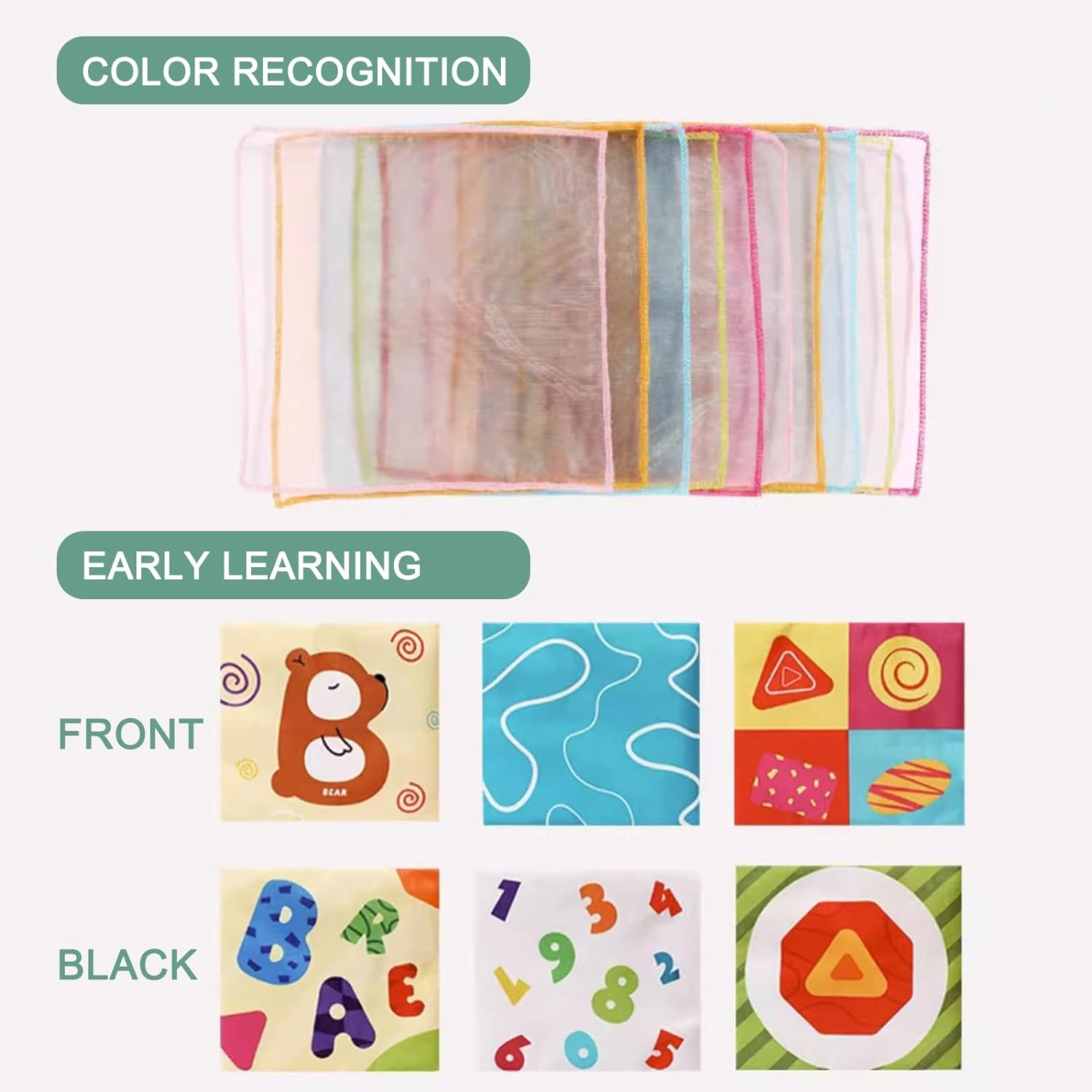 Baby Toys - Tissue Box Toy Montessori for Babies 0-12-18 Months, Sensory Baby Tissue Box Toys with Soft Crinkle Papers and Silk Scarves, Toddler Early Learning Toys Chrismas Birthday Gifts image number 3