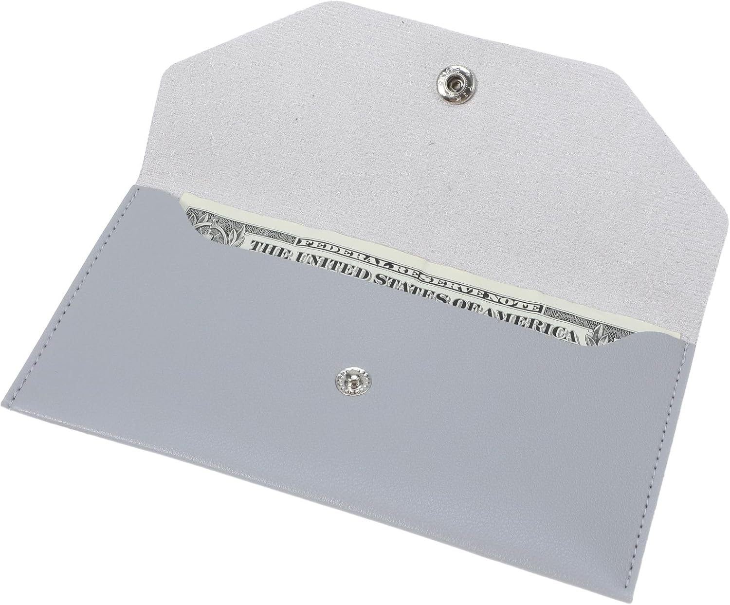 Teaaha Cash Wallet Genuine Leather Money Stuffing Wallet Organiser Reusable Budget Envelope Wallet Retro Clutch Wallet for Men Women Cash Check Billing, Minimalist Design, Pink, Modern