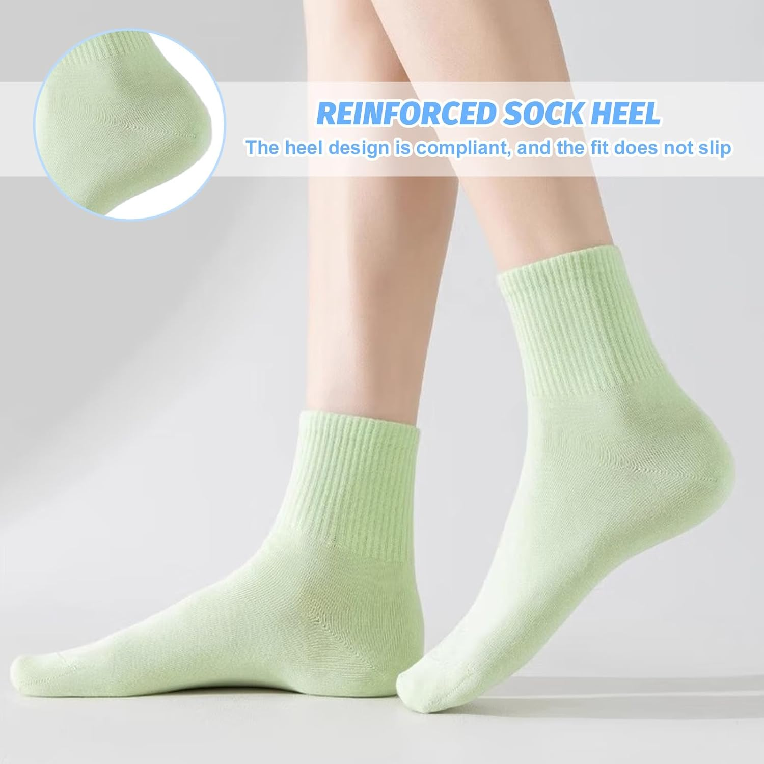 7-Pairs Disposable Travel Socks &ndash; Travel Essentials Single-Use Compression Socks for Men & Women Calf Crew Socks Comfortable Soft Cotton and Lightweight 7 Pairs