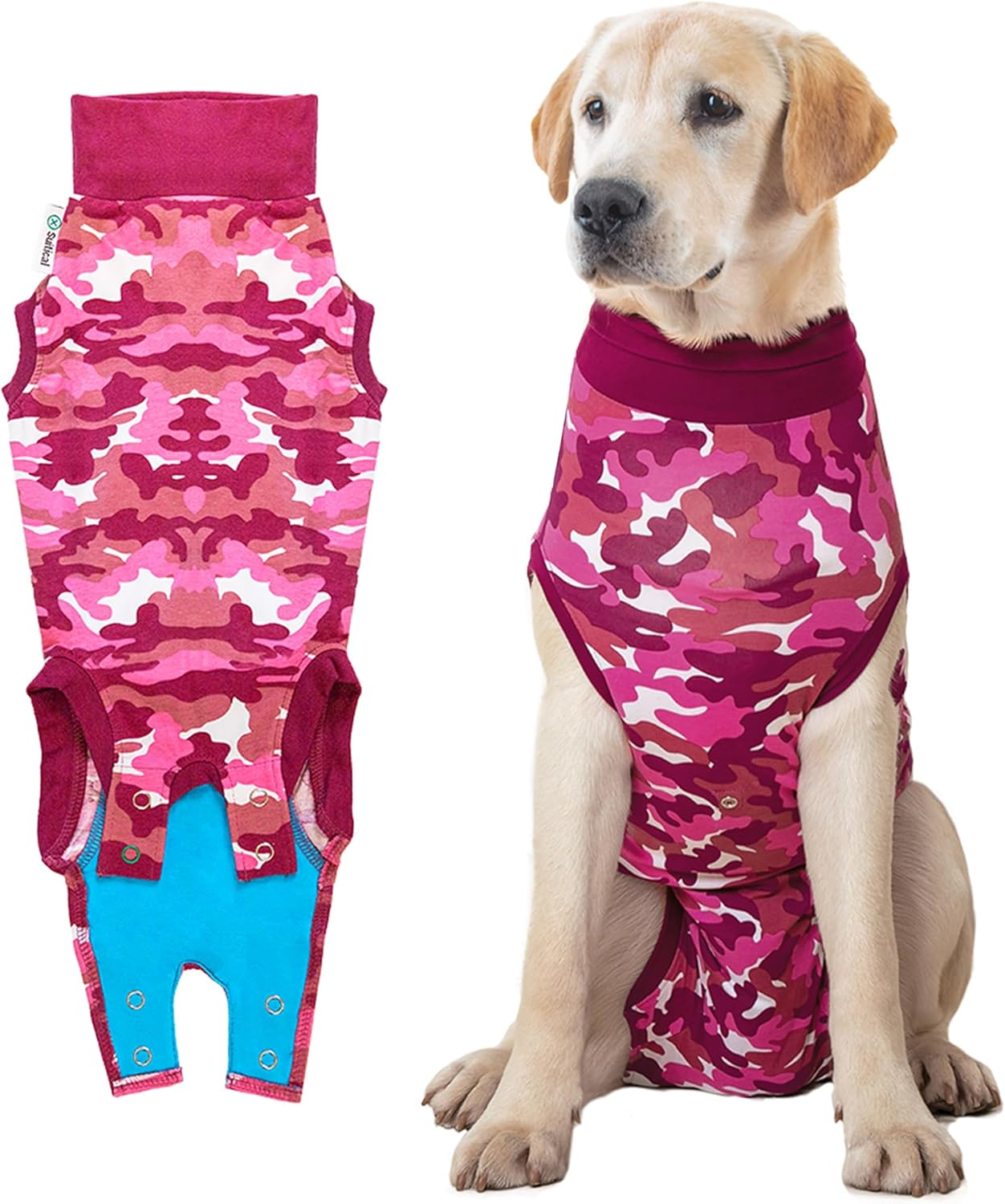 Suitical Recovery Suit Dog, Xx-Large, Pink Camouflage