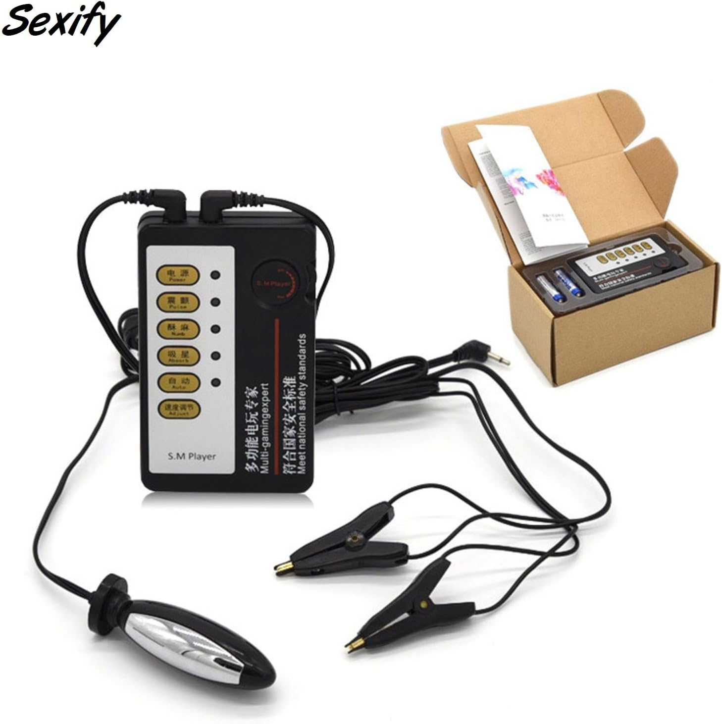 Electro Kit E Stim Electric Anal Butt Plug Nipple Clamps Kit Shock Pulse Stimulation Shocker BDSM Sex Toy image number 6