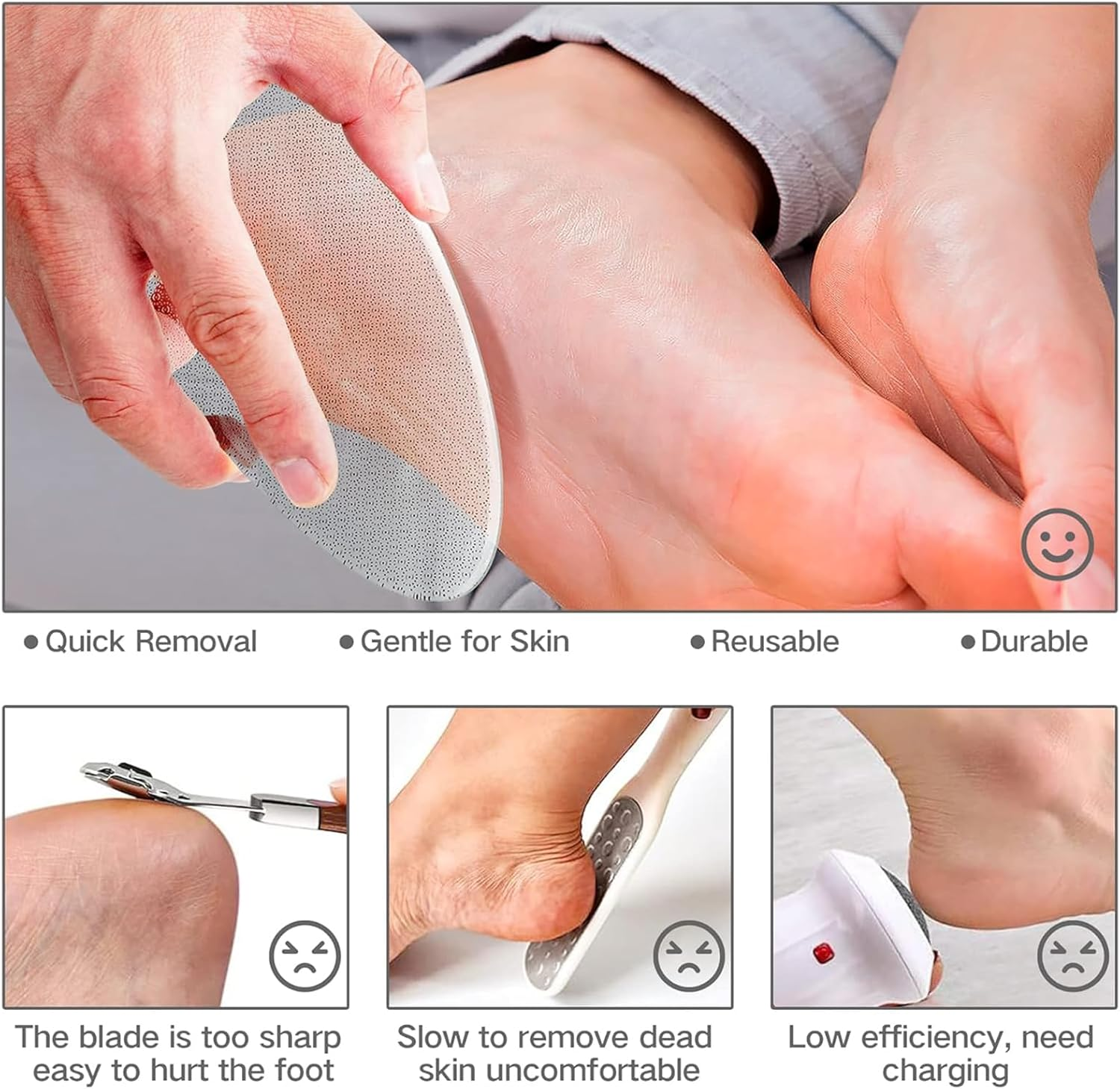 Itadaku 3 PCS Nano Glass Nail Files and Foot File Set, Professional Manicure and Pedicure Kit, Callus Remover and Hard Skin Exfoliator for Wet/Dry Foot & Nail Care image number 4