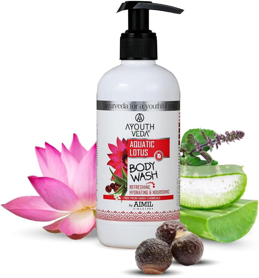 Ayouthveda Aquatic Lotus Body Wash, Gently Purifies Skin, Enhance Skin Texture & Glow, 300 Ml (Pack of 1) image number 6