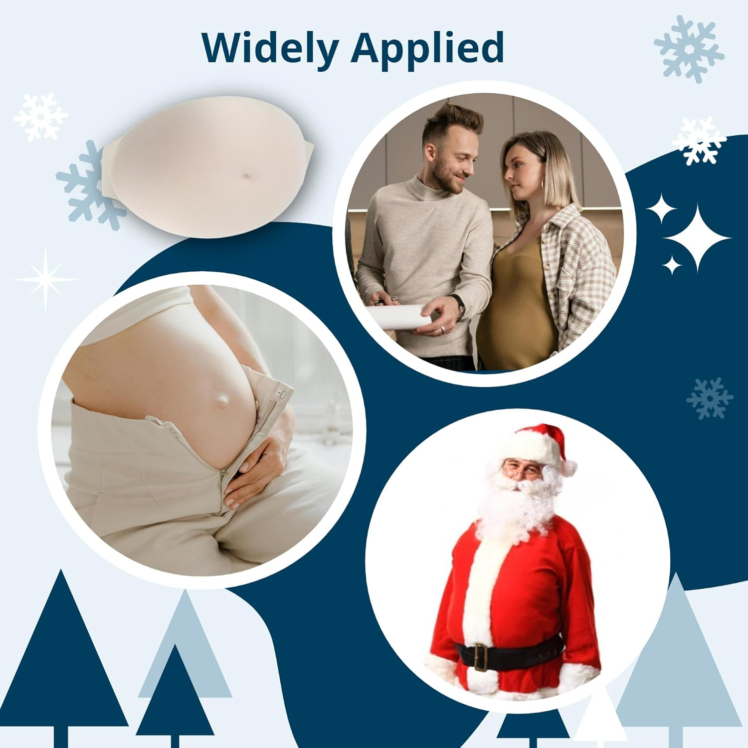 Fake Belly Rectangular Breathable Lightweight Artificial Pregnant Tummy for Props Costumes Cosplay