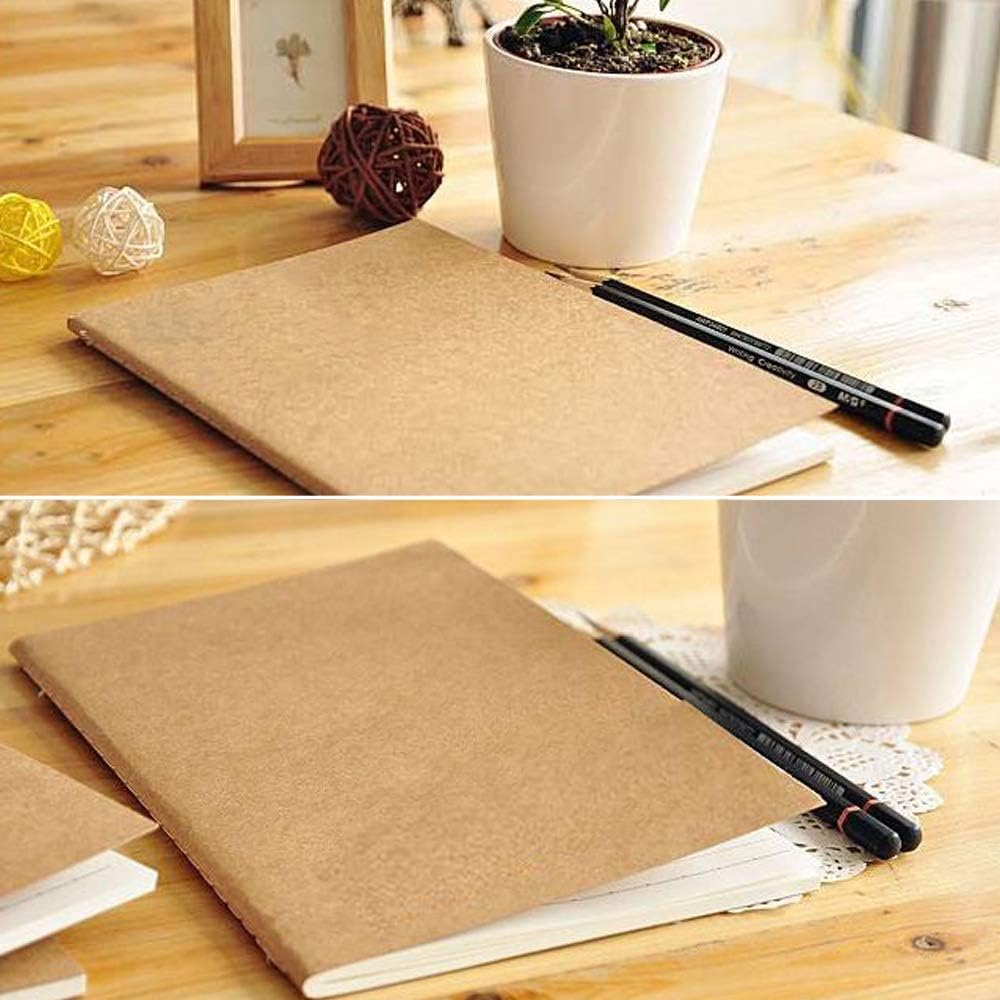 Owevvin 24 Pack Journal Notebook with Lined Paper, Brown Kraft Cover Writing Diary Subject Notebooks for Travelers, School and Office, A5 Size, 8.3X5.5 Inch. 60 Lined Pages, 30 Sheets image number 3