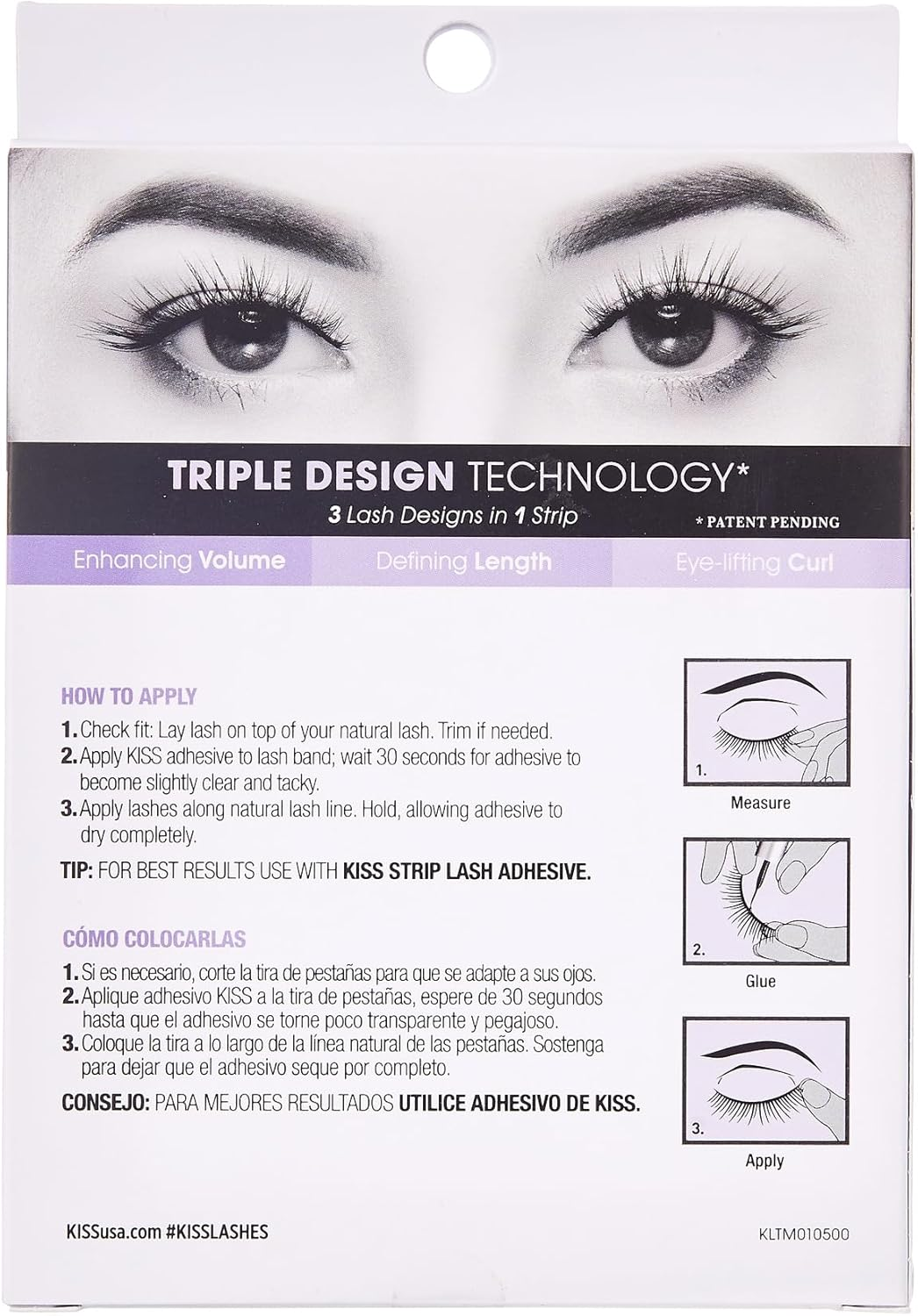 KISS Lash Couture Triple Push up Collection Multipack, 3D Volume False Eyelashes with Triple Design Technology, Multi-Angles & Lengths, Contact Lens Friendly, Reusable, Style Bombshell, 4 Pairs image number 4