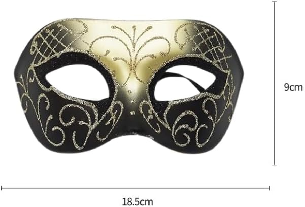 Butterfly Masquerade Gold Mask for Women, Shiny Glitter Venetian Pretty Party Evening Prom Mardi Gras Mask image number 4