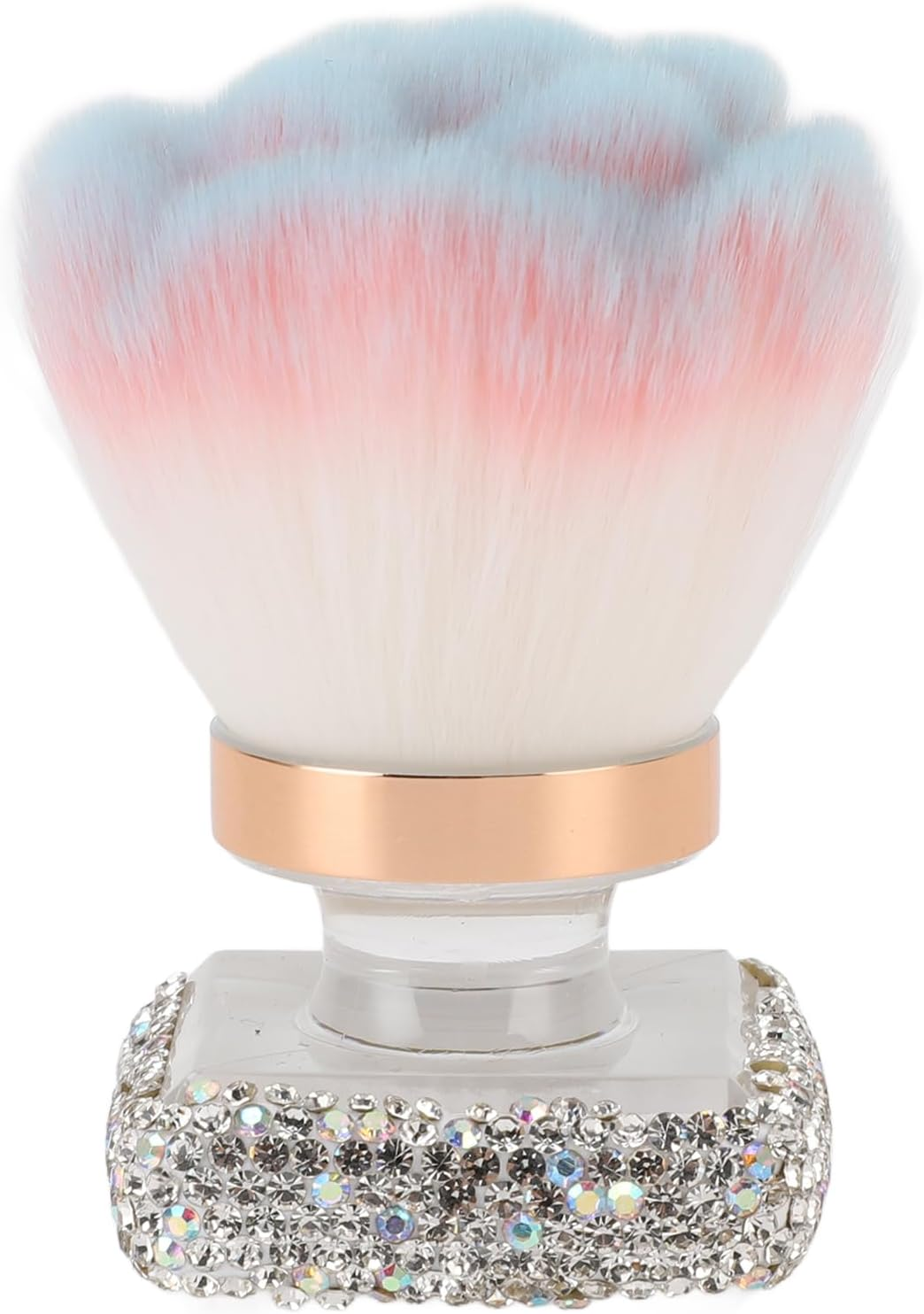 YUYTE Nail Art Dust Brush Strsestone Blush Brush Manicure Powder Remover Brush with Rhinestones for Precise up Application Ergonomic Handle Easy to Clean image number 3