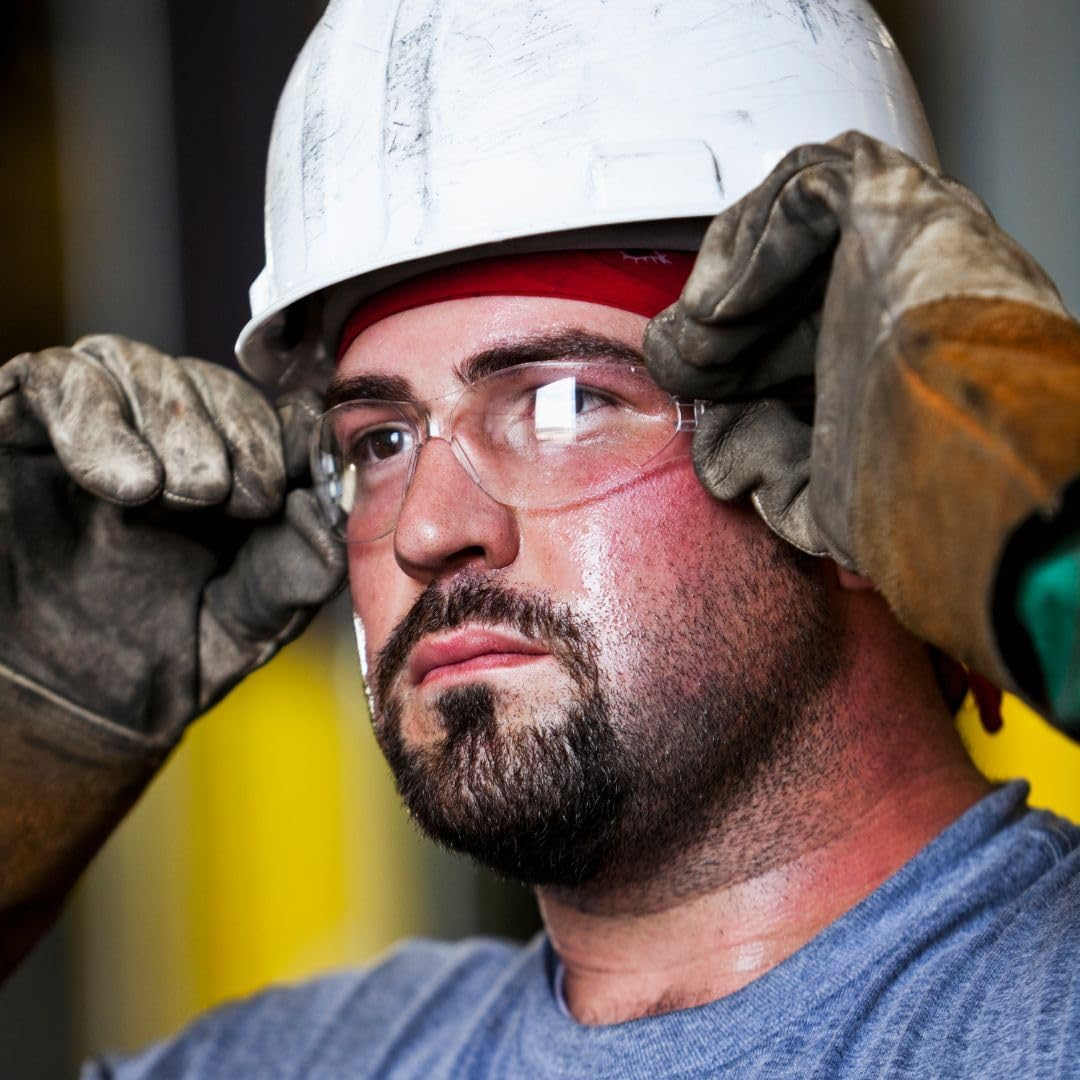 Shield Right 12 Pack Classic Safety Glasses, Clear, Smoke/Tinted, Amber, Anti-Scratch Coating, anti Fog, Eye Protection, Impact Resistant Lens image number 4