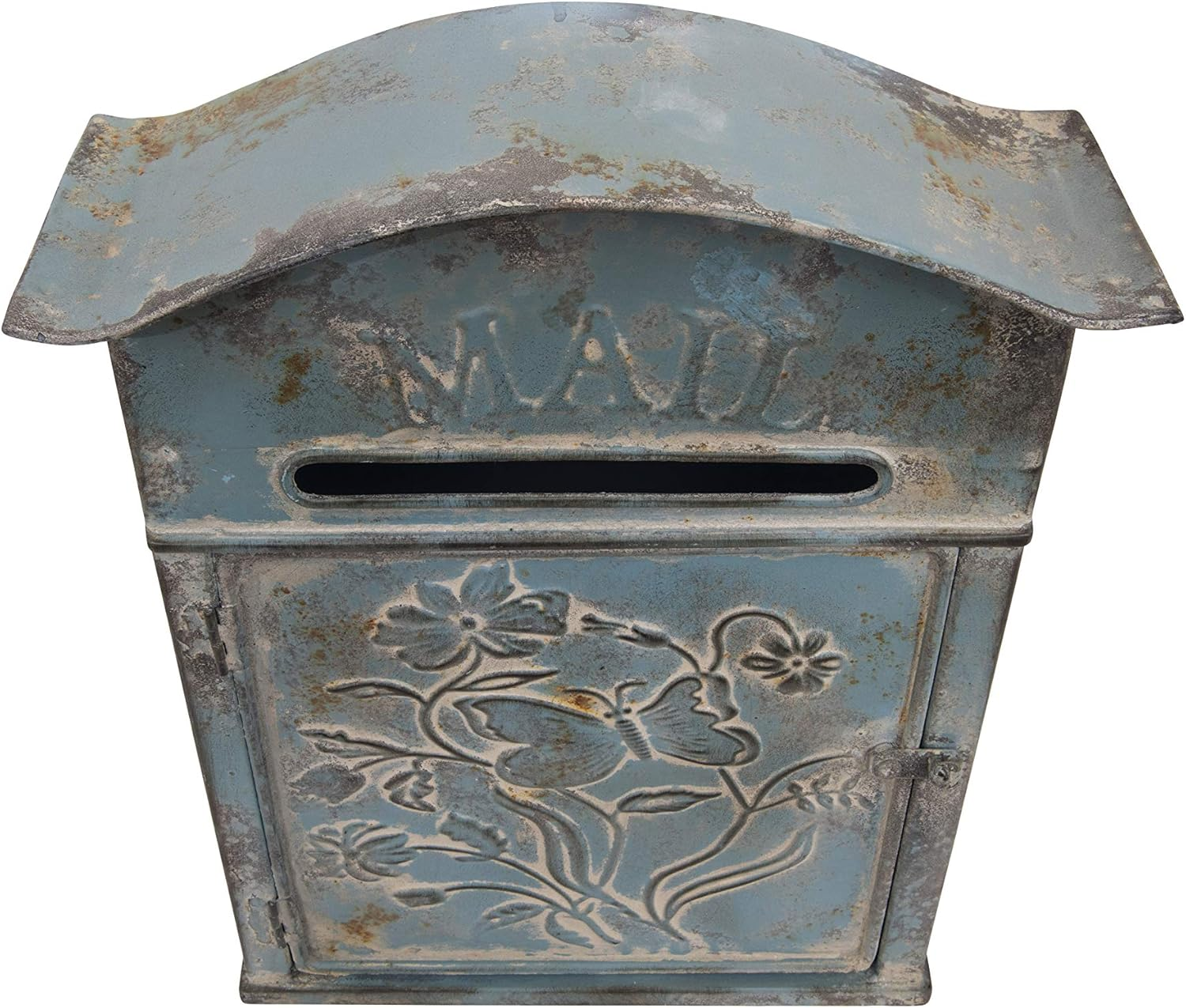 Creative Co-Op Distressed Blue Embossed Tin Mail Box image number 5