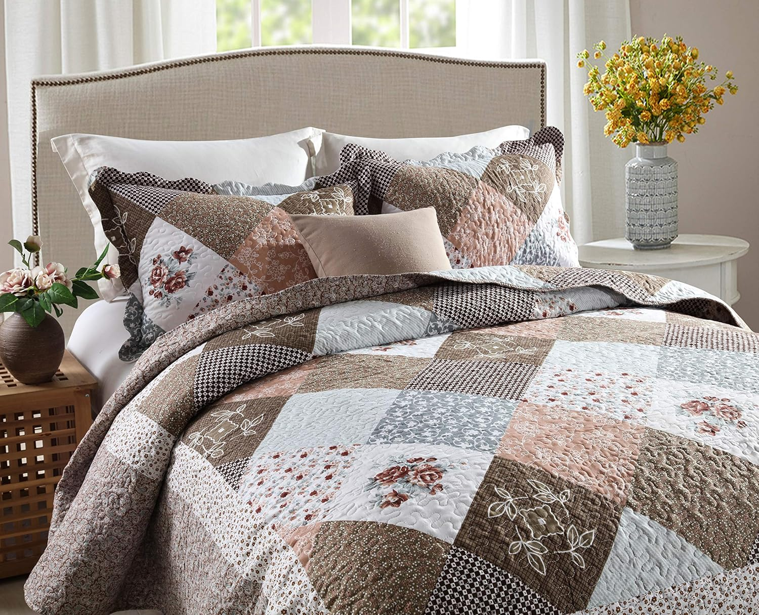 Travan 2-Piece Twin Quilt Sets with Sham Oversized Bedding Bedspread Reversible Soft Coverlet Set, Twin Size image number 3