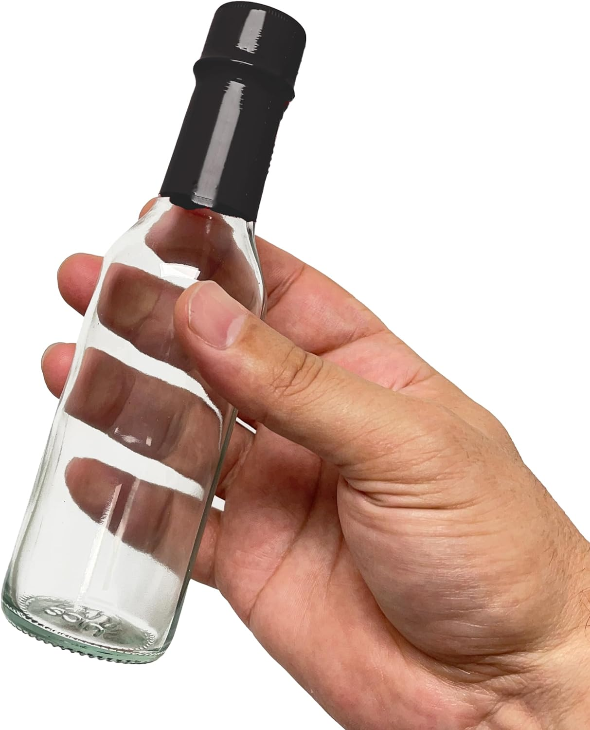 Hot Sauce Bottles with Black Caps & Shrink Bands, 5 Oz - Case of 24 image number 1