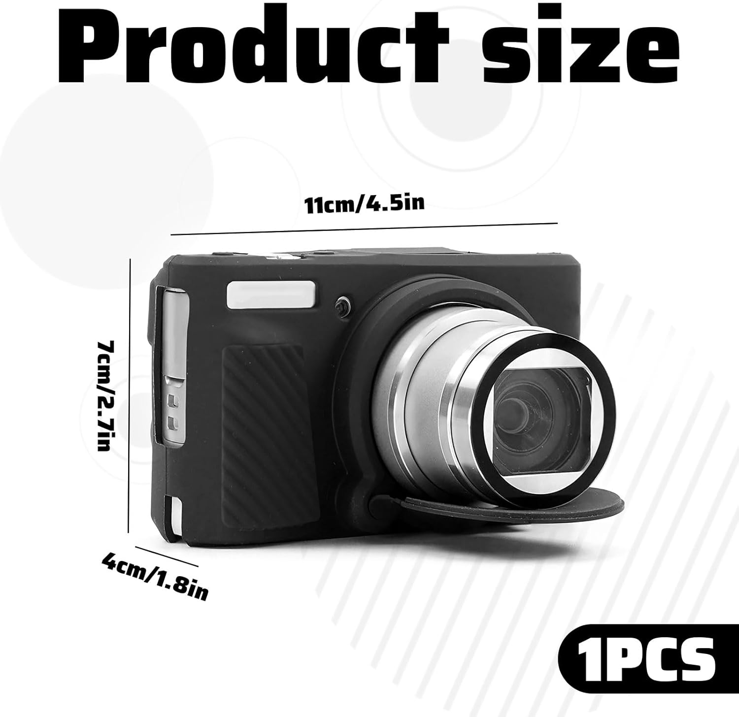 For Canon SX740 Hs Case, for Canon Powershot SX740 Hs Case, Powershot Camera Protective Cover for SX730/740 with Removable Lens Cover, Soft Silicone Protective with 740/730(Black) image number 5