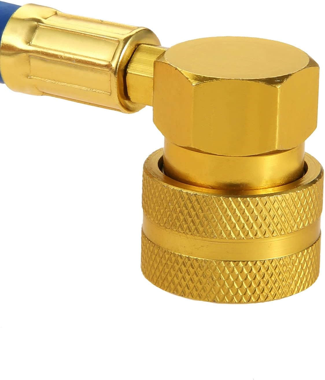 Aupoko R134A AC Refrigerant Charge Hose Kit, 1/2&rsquo;&rsquo; Acme Can Opener Tap Dispensing Valve, and Recharge Hose with Pressure Gauge, Fits for Car AC Air Conditioning Refrigerant image number 5