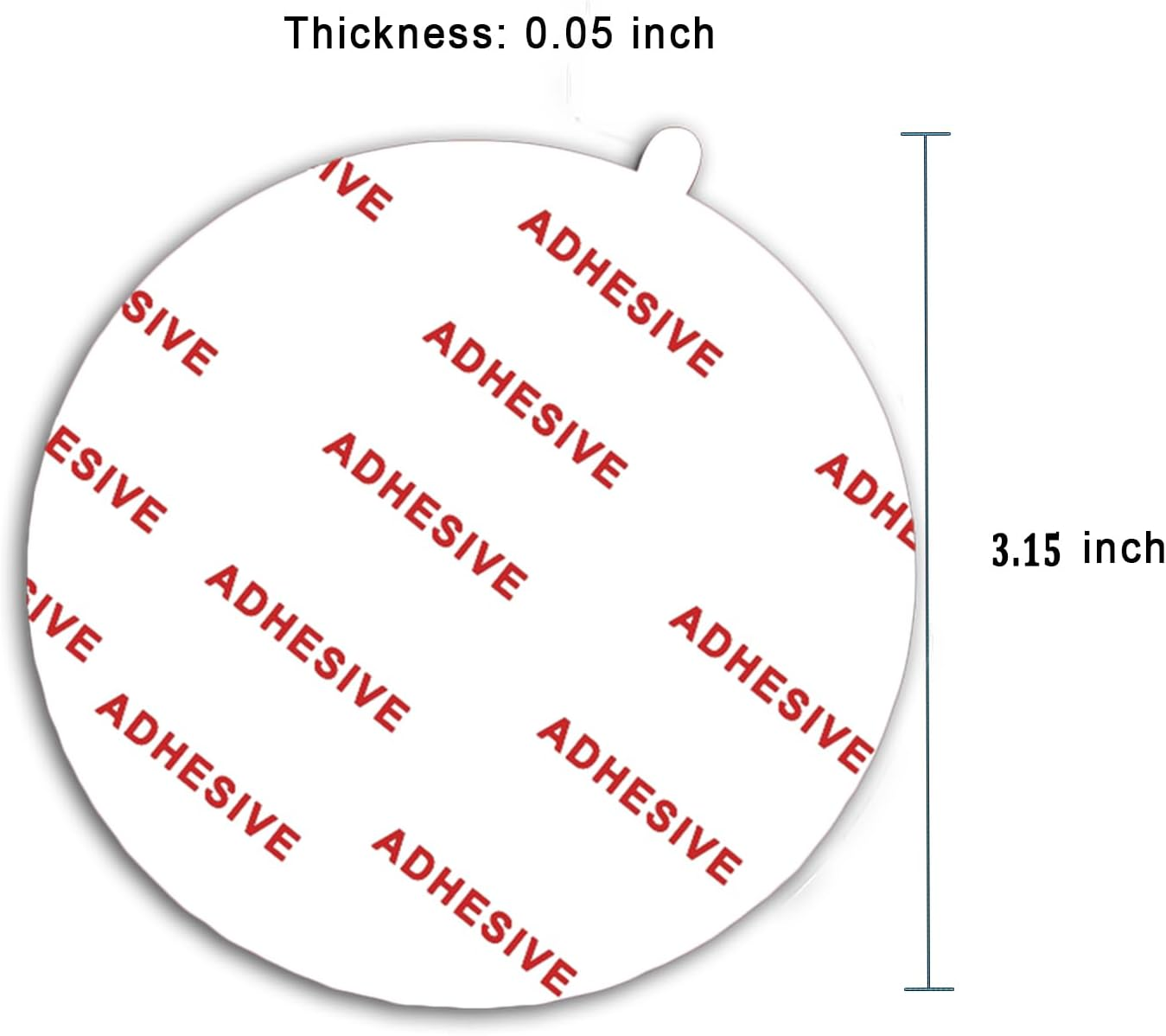 4 Pack 2.76"(70Mm) [EASY to PEEL OFF] Very High Bond Sticky Adhesive Replacement,Circle Double Sided Pads Gule for Dashboard / Windshield Suction Cup Car Phone Holder Cellphone Cradle Mounts (White) image number 2