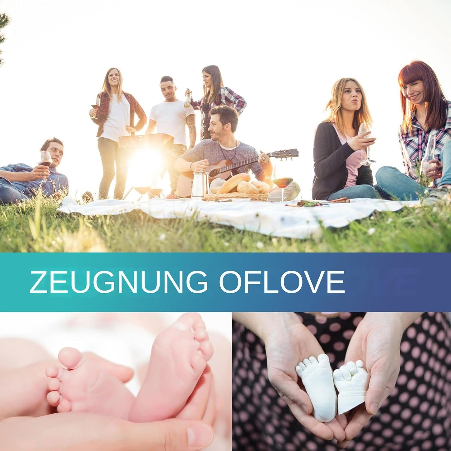 Pair of Hand Prints Casting Set, Handmade Sculpture Casting Set for Lovers Couples Activities, Romantic Memory Statue for Engagement, Wedding, Valentine'S Day image number 1