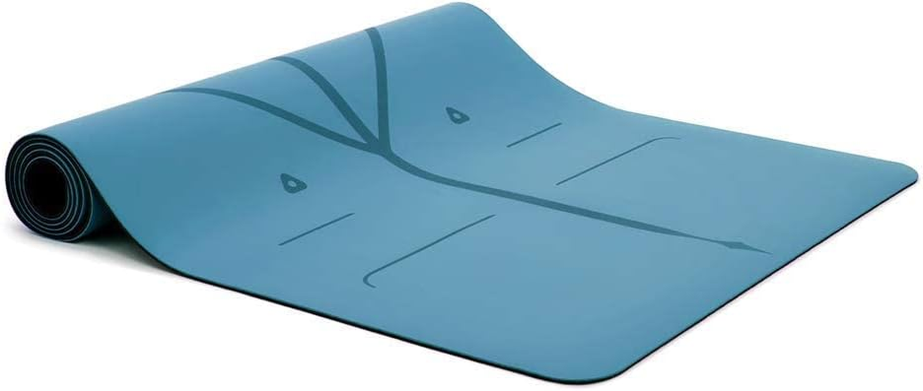 Liforme Original Yoga Mat &ndash; Free Yoga Bag Included - Patented Alignment System, Warrior-Like Grip, Non-Slip, Eco-Friendly and Biodegradable, Sweat-Resistant, Long, Wide, 4.2Mm Thick Mat for Comfort image number 2