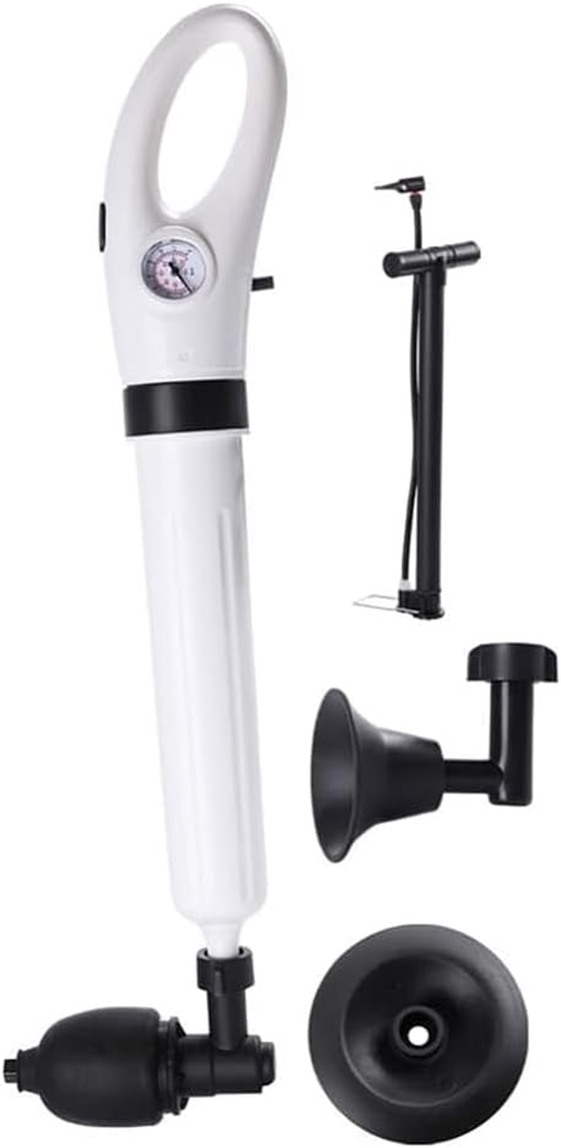 Toilet Plunger Unblocker, with Toilet Unclogging Head,Sink Drain Plug and Pump; Powerful Electric Dredge Equipment, High Pressure Drain Unclogging Tool, Multi-Purpose Air Pump Plunger image number 1