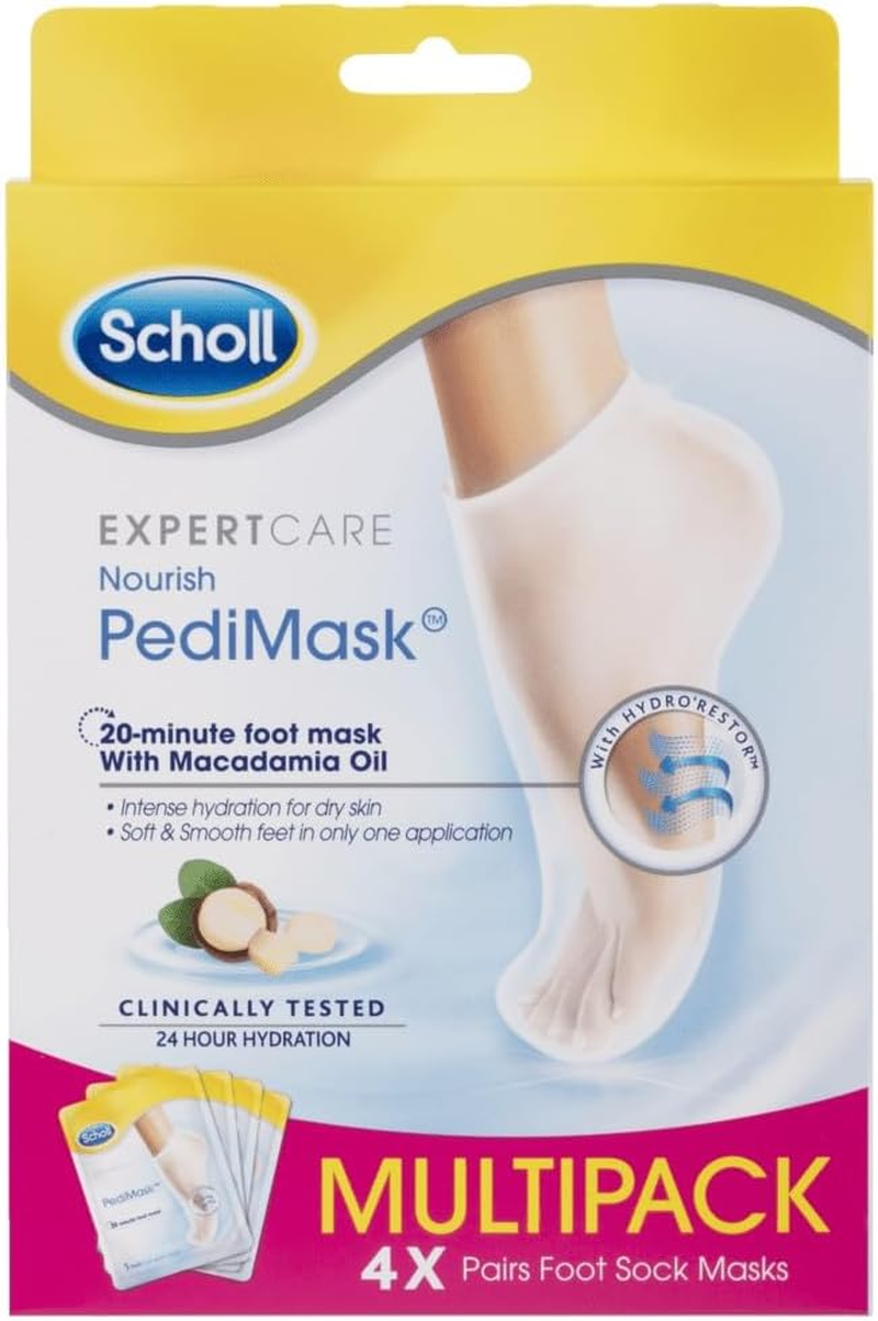 Scholl Expertcare Nourish Pedimask with Macadamia Oil (Pack of 4)