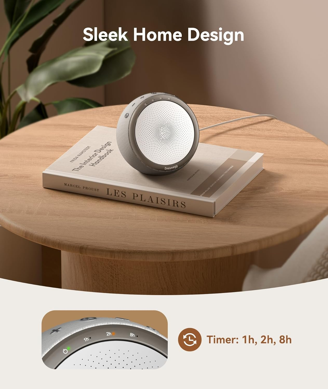 Dreamegg Vibe 1 Sound Machine - White Noise Machine with 10W Loud Stereo Sound, 29 Soothing Sounds, Wireless Pair,Timer, Adjustable Volume, White Noise Sound Machine for Adult Sleeping, Office Privacy, Home, Travel image number 5