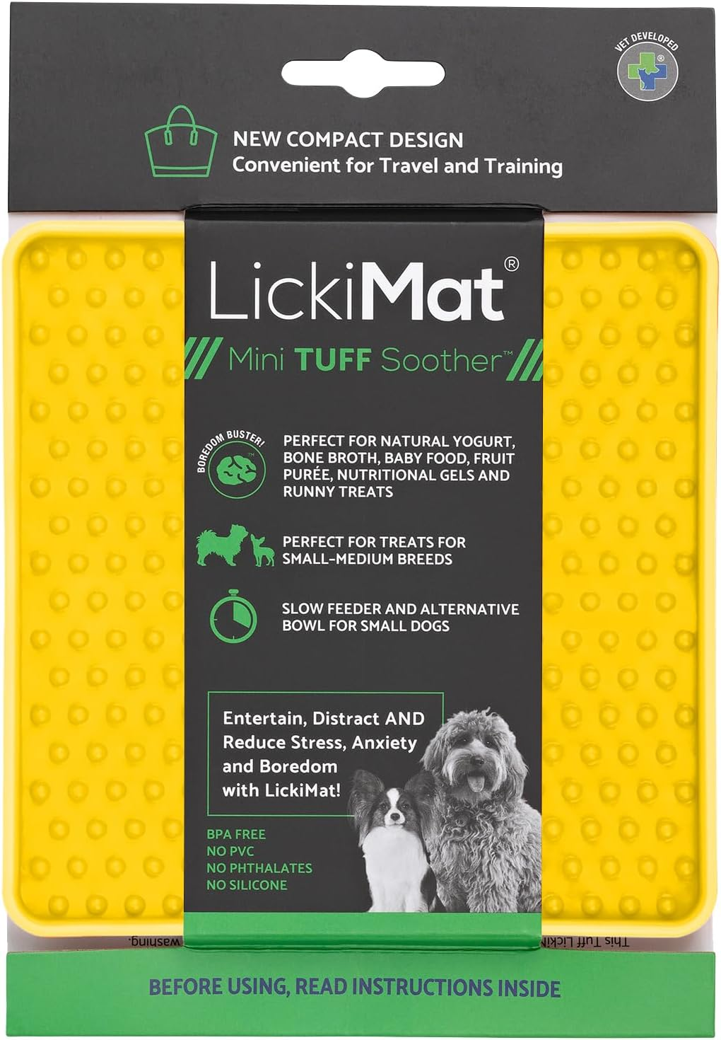 Lickimat TUFF Mini Modern Feeding Family - Durable Pet Slow Feeder for Dogs - Interactive Boredom Buster - Promotes Healthy Eating and Anxiety Relief - Ideal for Enriching Pet Mealtime image number 6