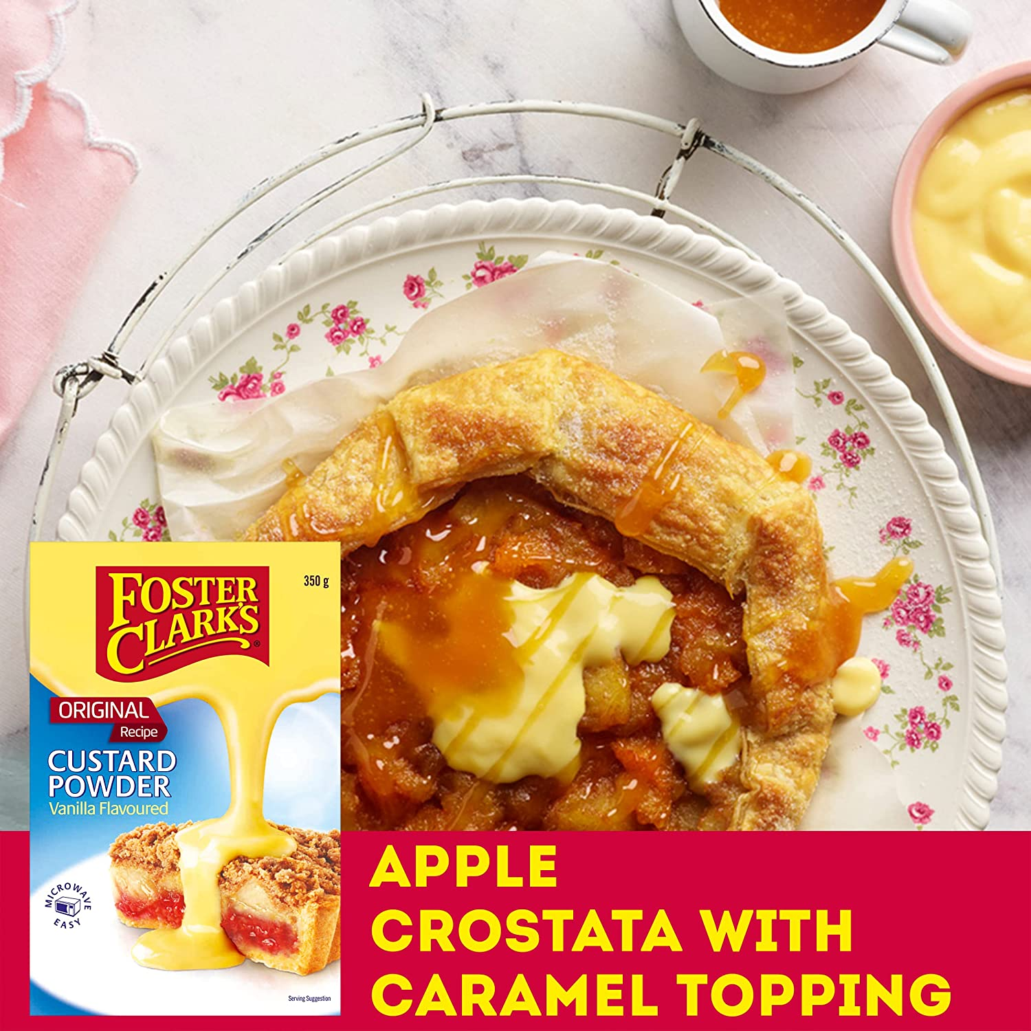Foster Clark'S Custard Powder Flavoured Pudding Instant Custard Powder Dessert 350G image number 1
