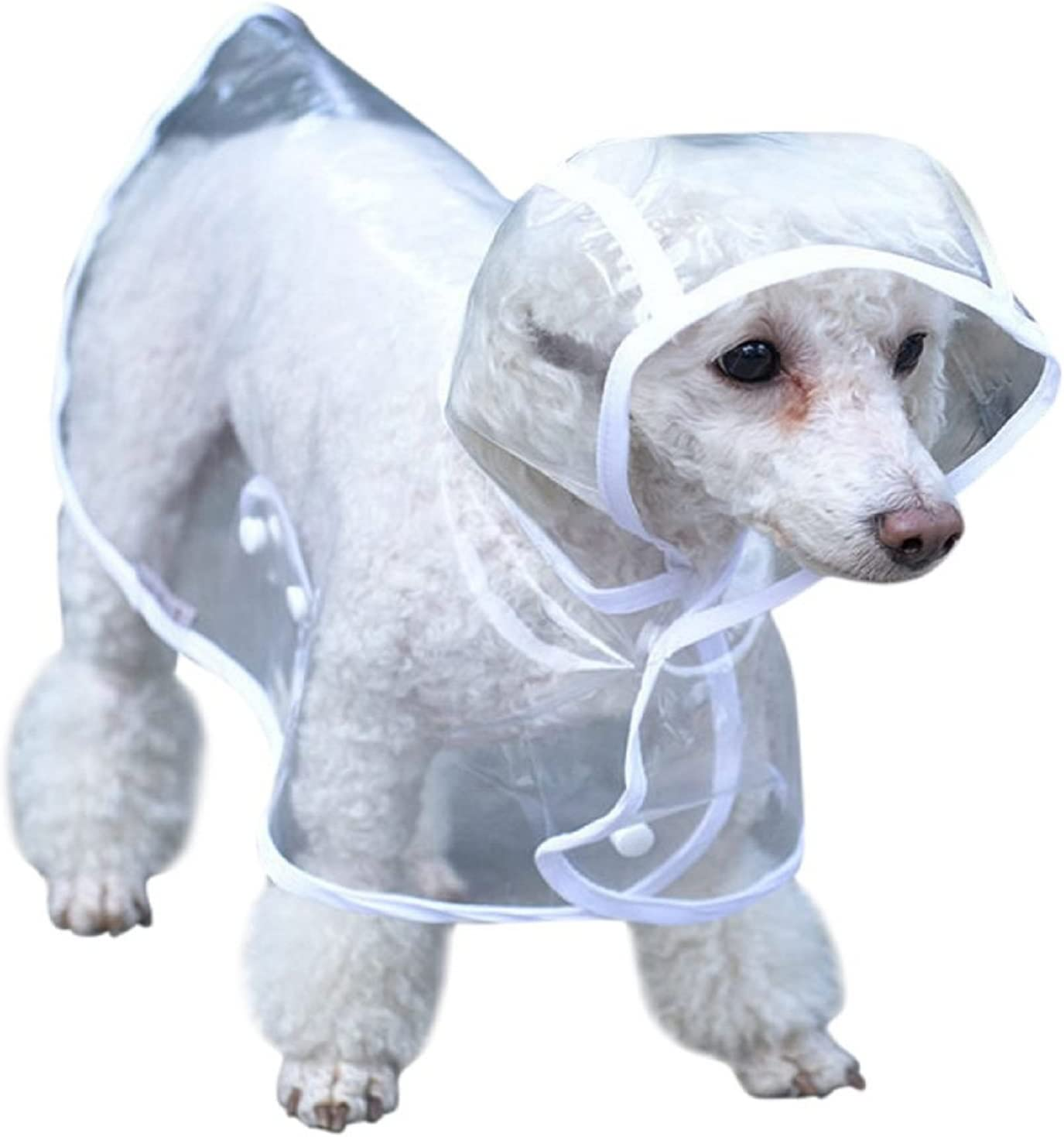 Dog Raincoat - Clear Waterproof Hooded Rain Jacket, Plastic Poncho for Small Medium Dogs image number 3