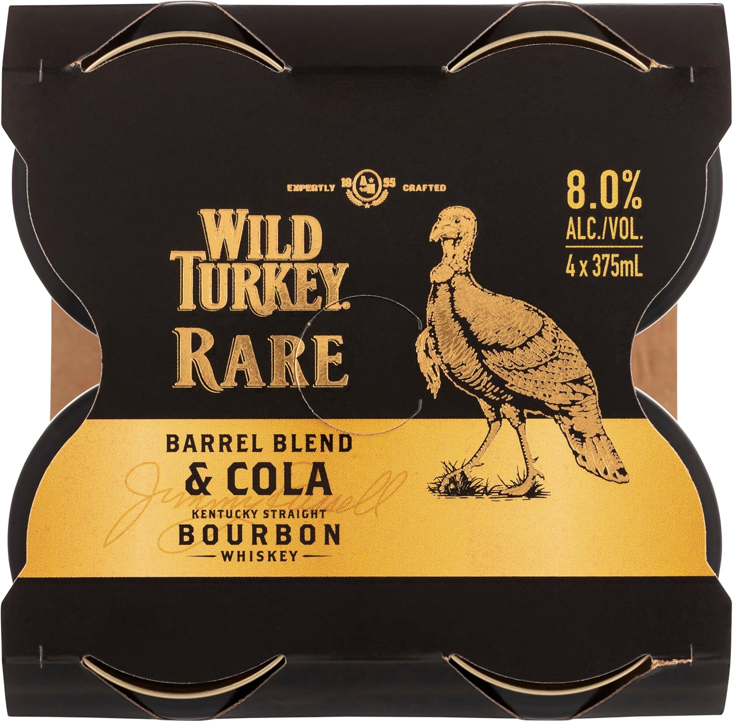 Wild Turkey Rare Bourbon and Cola 8% Can 375 Ml (Pack of 4) image number 3