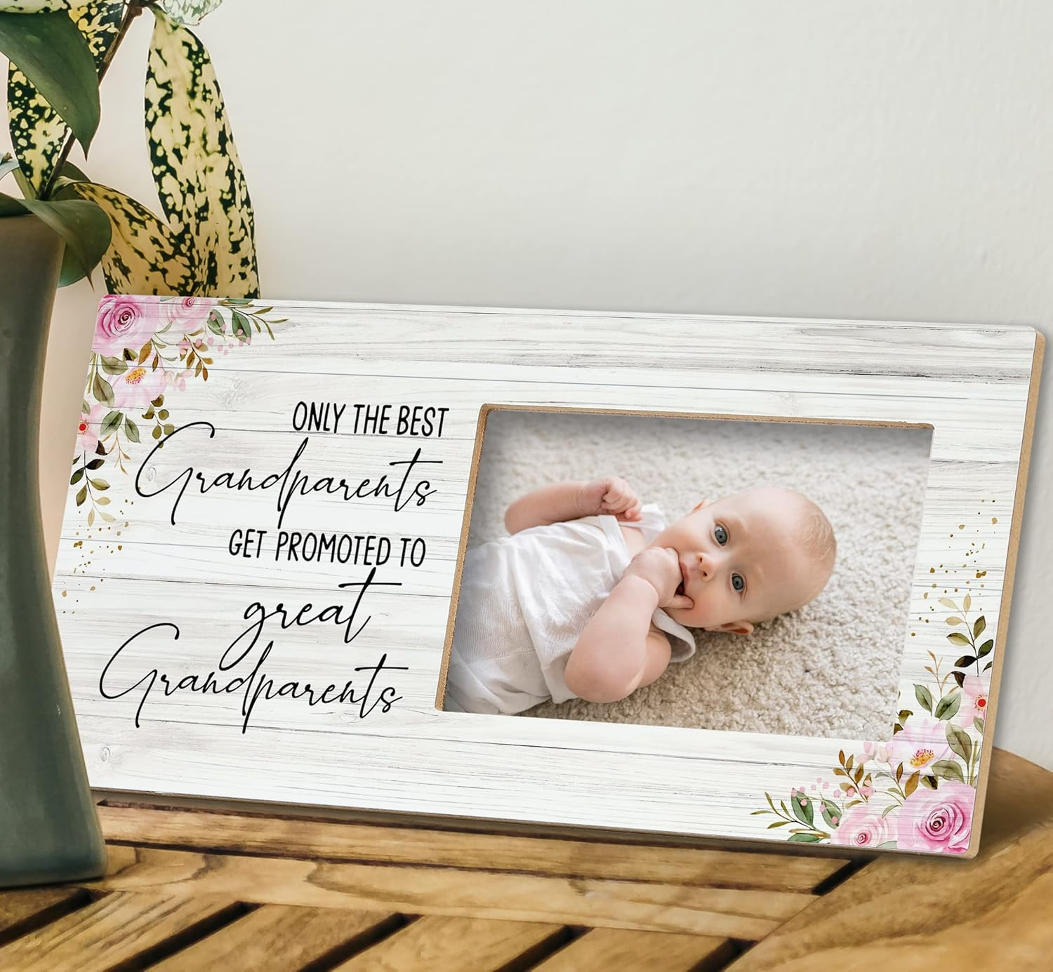 SRADMO Grandparents & Great Grandparents Photo Frames, Baby Announcement & Promotion Keepsakes, 12X6 Grandkids Picture Frame image number 2