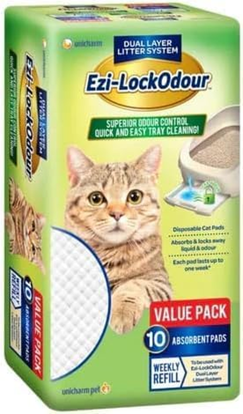 EZI-LOCKODOUR Absorbant Cat Pads Value Pack 10Pcs
