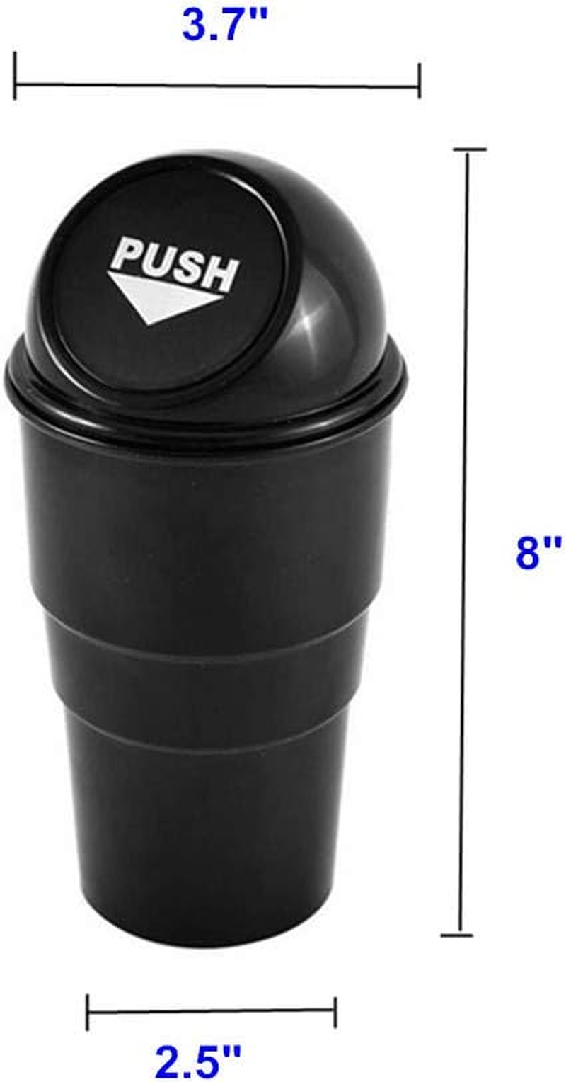 Mini Car Auto Garbage Trash Can Automotive Vehicle Waste Storage Fits Cup Holder for Office Desk Can (Red) - Blue image number 3