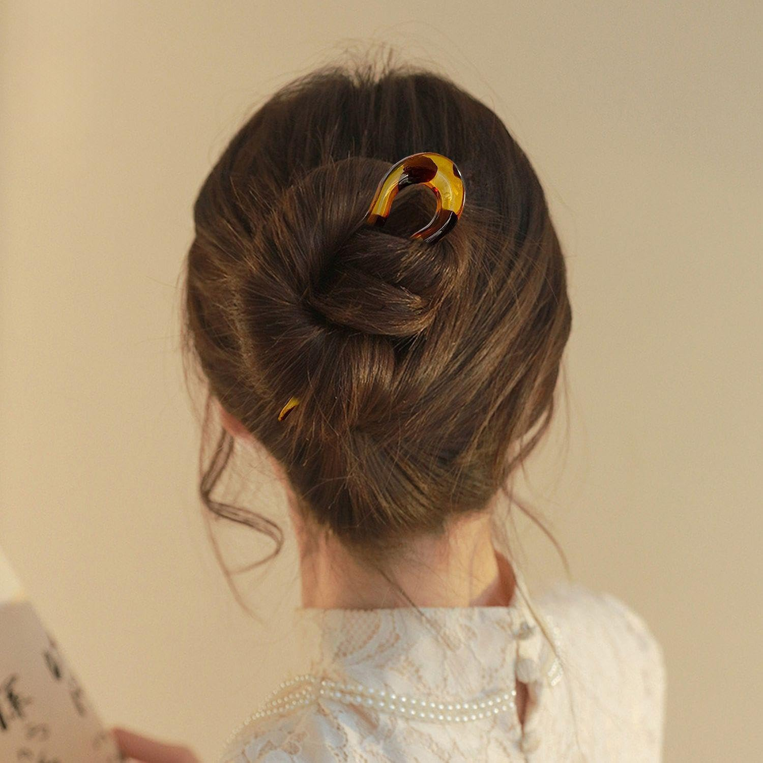 4 U-Shaped Wave Hair Pins and 4 Fishtail Hairpins, Retro Hairstyle Accessories, Female French Hairpins, Suitable for Fashion Styling Design. image number 3