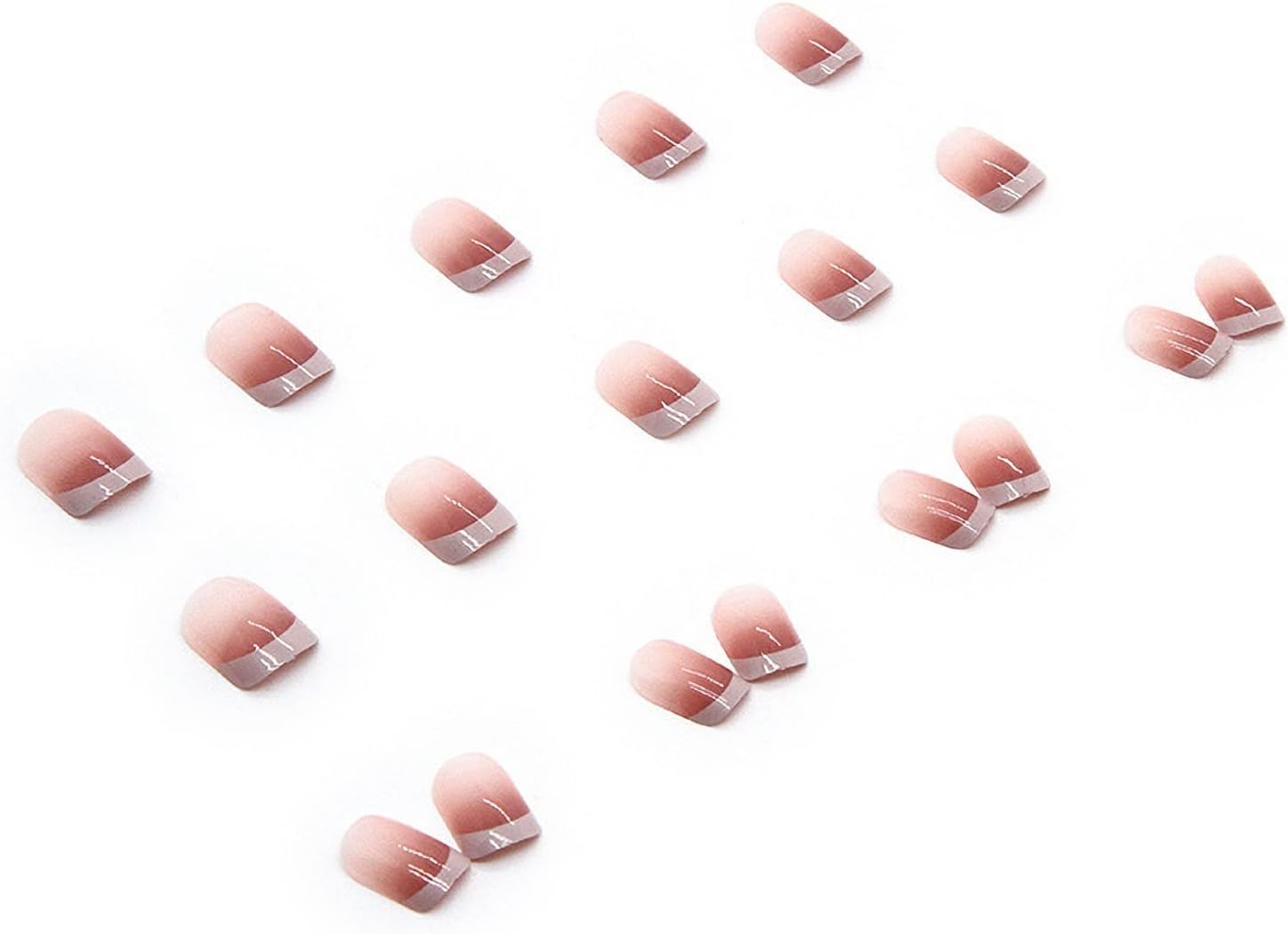 Red Almond Fake Nails Medium Length-Press on Nails Gradient False Nails Full Cover False Nail - Tips 24 Pcs image number 1
