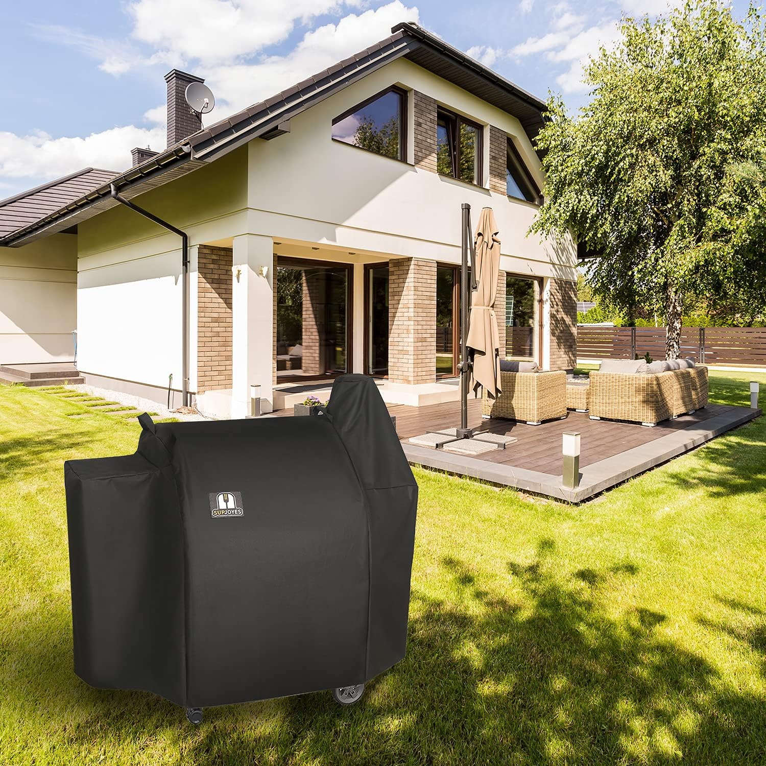 SUPJOYES Cover for Pit Boss Pellet Grill, Pitboss 820 Deluxe Pro Series Accessories, Grill Cover for Pit Boss Pro 850, Z Grill 700 Smoker Pellet image number 2