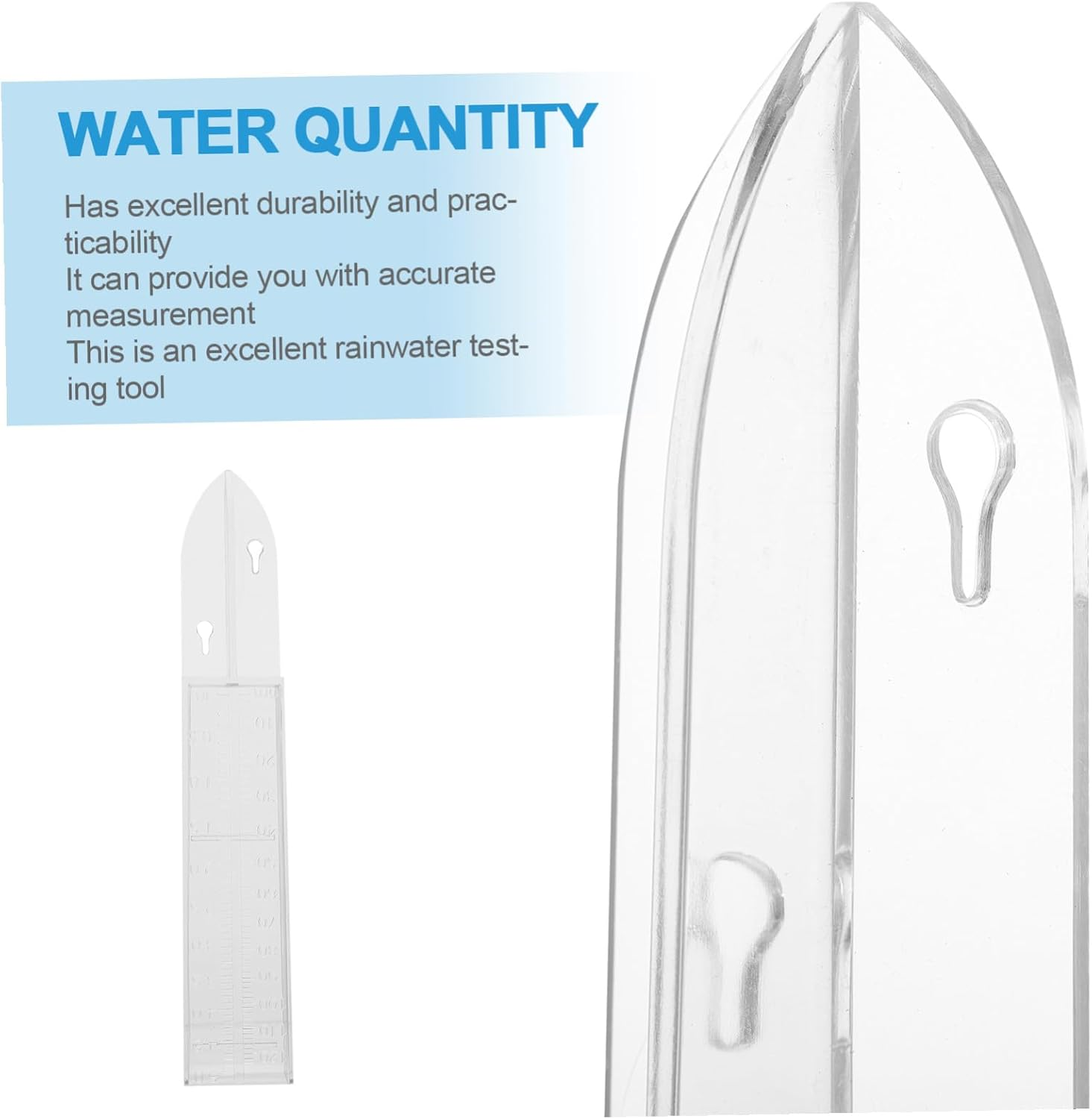 GALPADA Outdoor Plastic Rain Gauge with Graduated Scale Rainfall Measuring Container for Garden and Lawn Read Rainwater Collector Tool image number 3